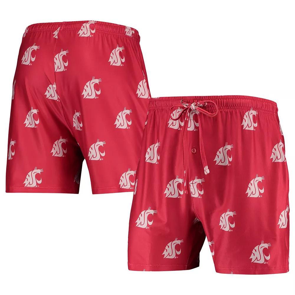 Men's Concepts Sport Crimson Washington State Cougars Flagship Allover Print Jam Shorts, Size: Small, Wsc Red Product Image