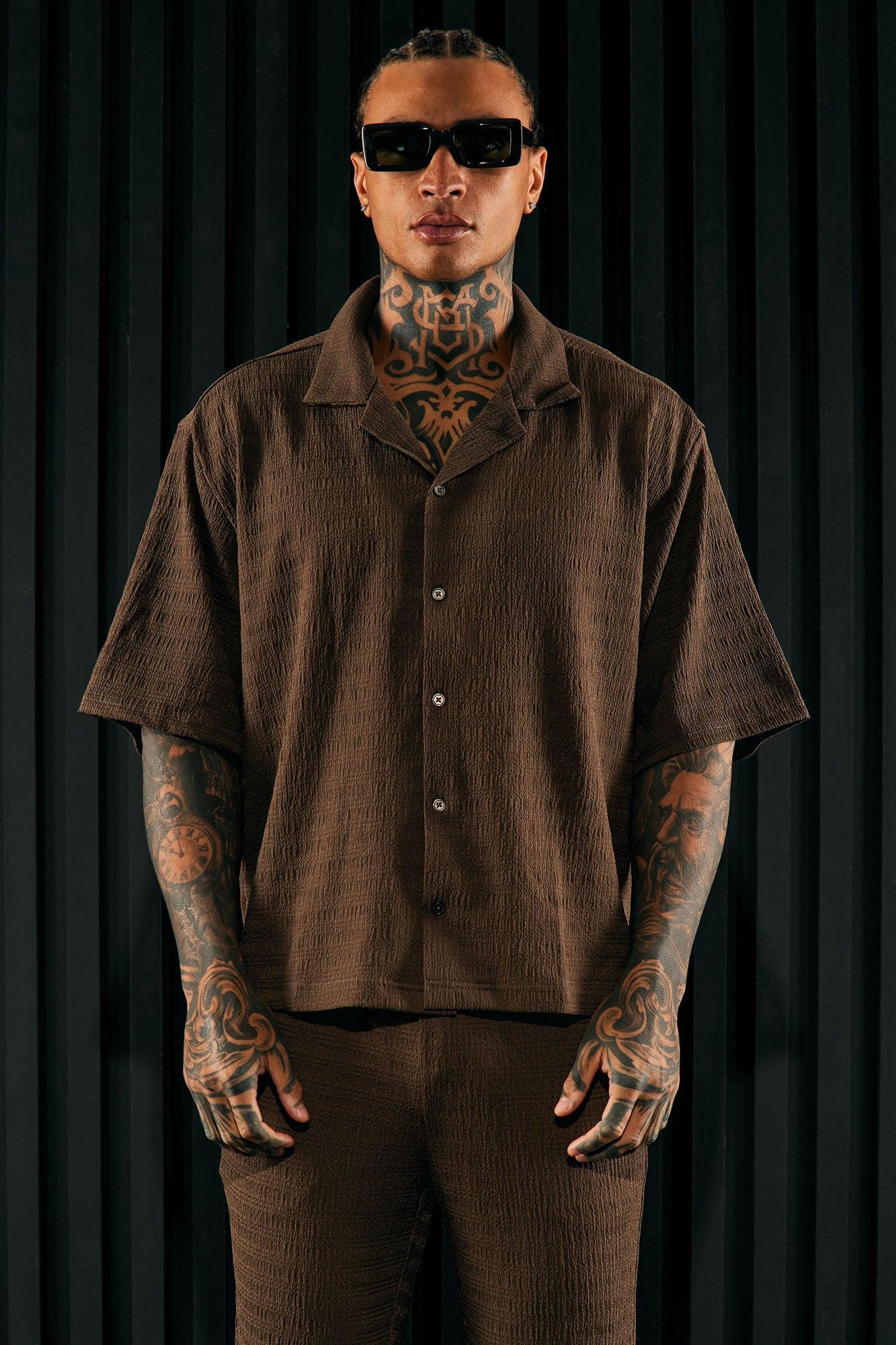 Boca Button Up Shirt - Brown Product Image