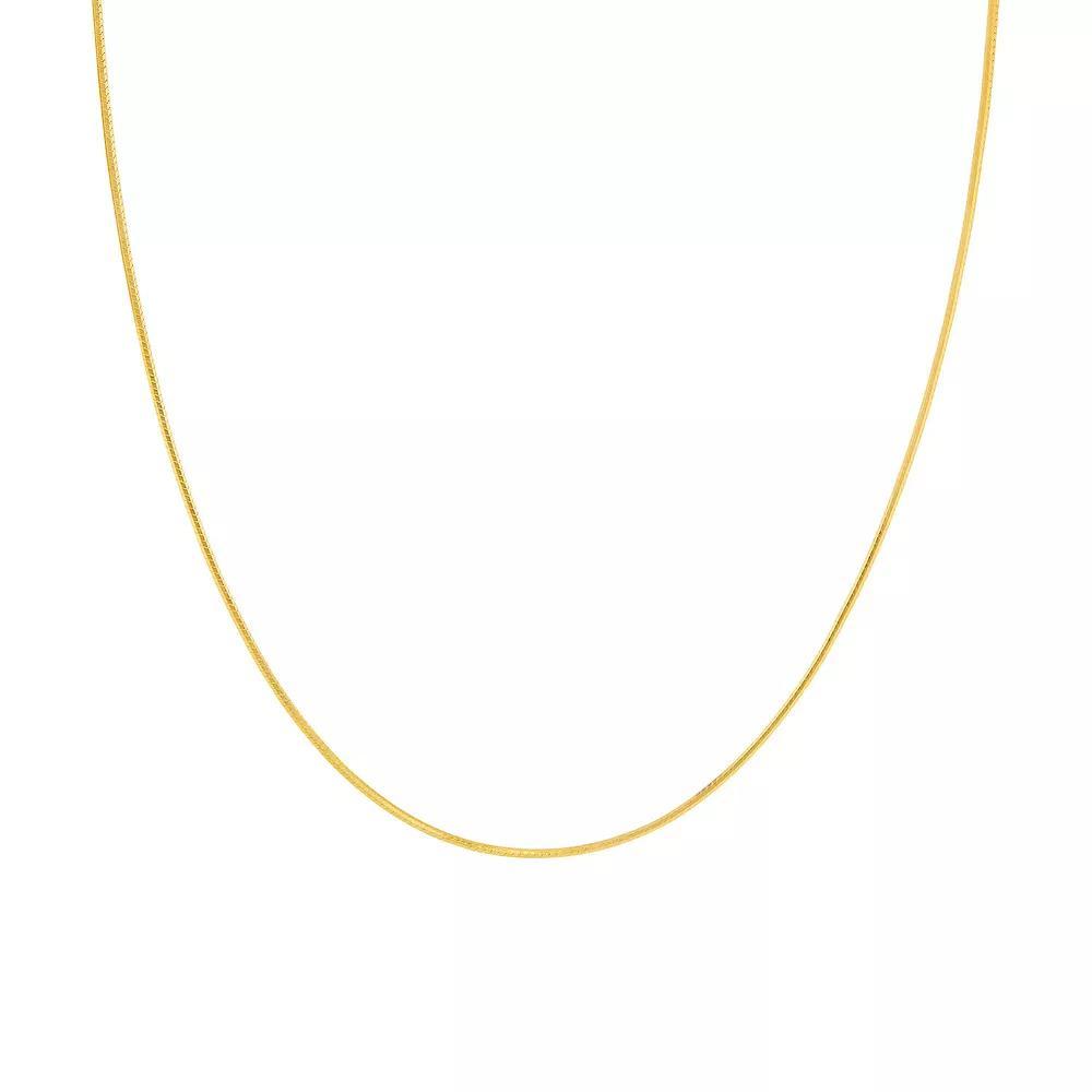 PRIMROSE 18k Gold Over Silver Snake Chain Necklace, Women's, Size: 20", Yellow Gold Tone Product Image
