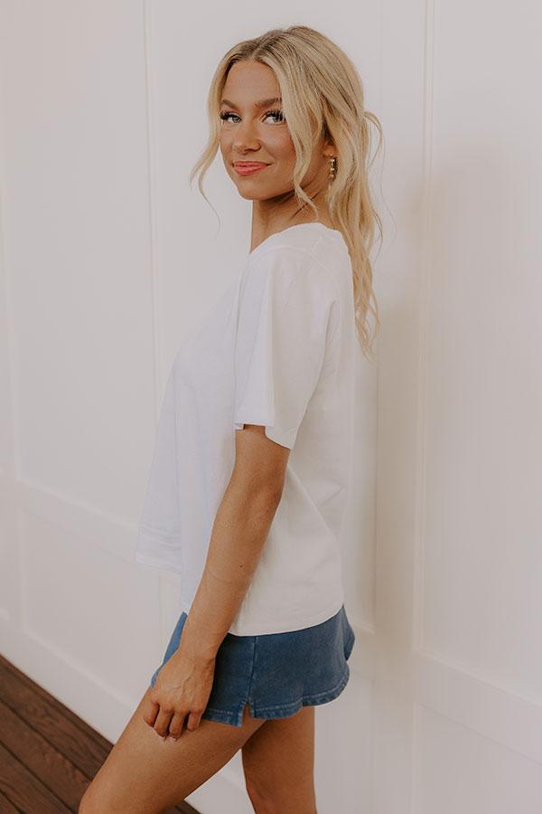 Casual Cues Tee in White Product Image