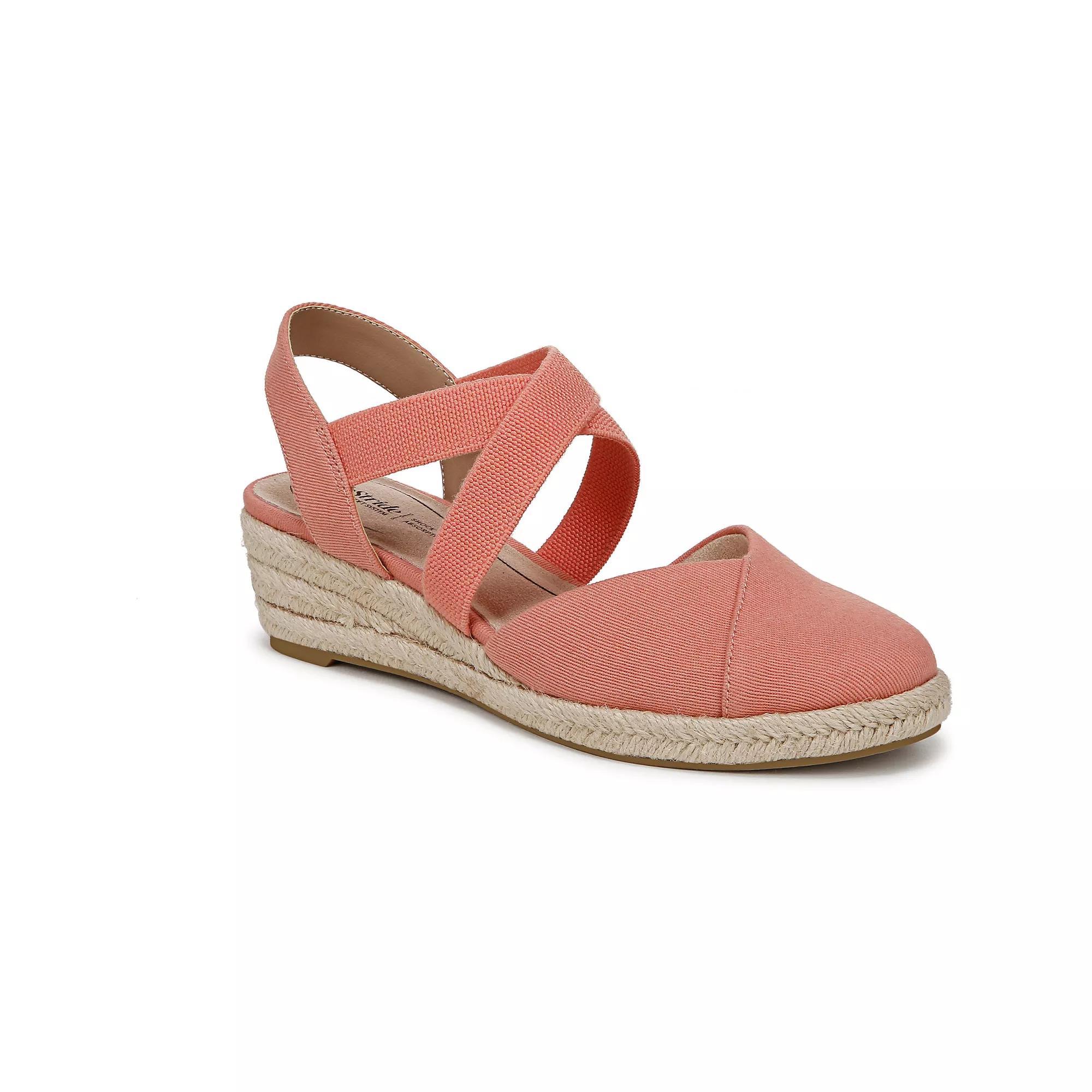 LifeStride Kimball Womens Espadrille Slip-On Wedges Pink Pink Product Image