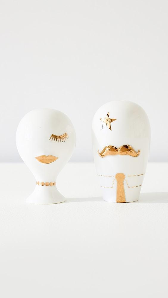 Jonathan Adler Gilded Mr. and Mrs. Muse Salt and Pepper Set | Shopbop Product Image