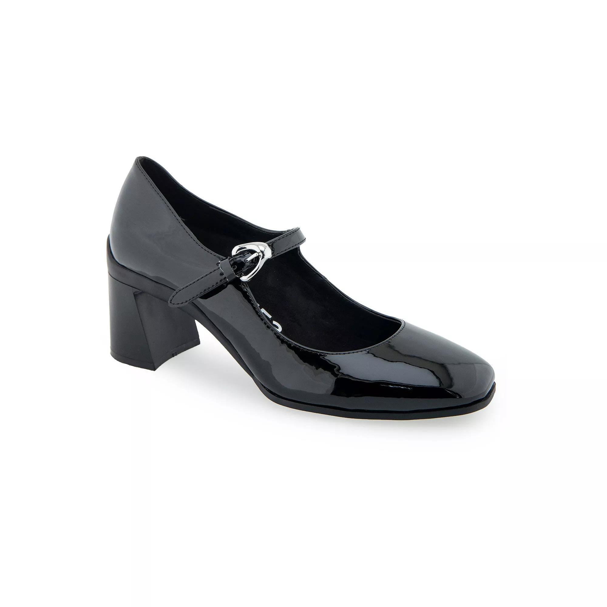 Aerosoles Cali Women's Mary Jane Heels, Size: 9, Black Patent Faux Leat Product Image