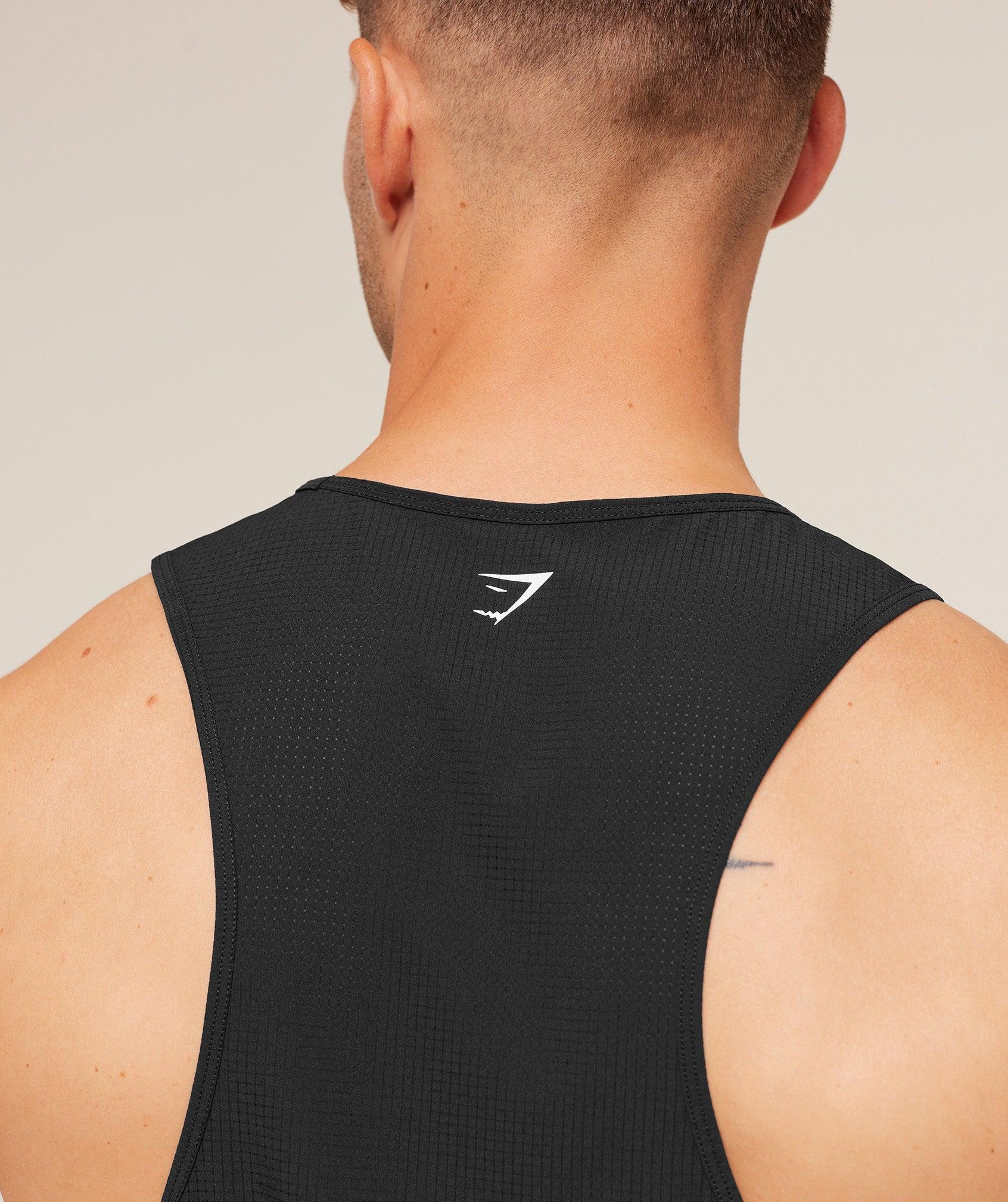 Gymshark Running Tank - Black Male Product Image