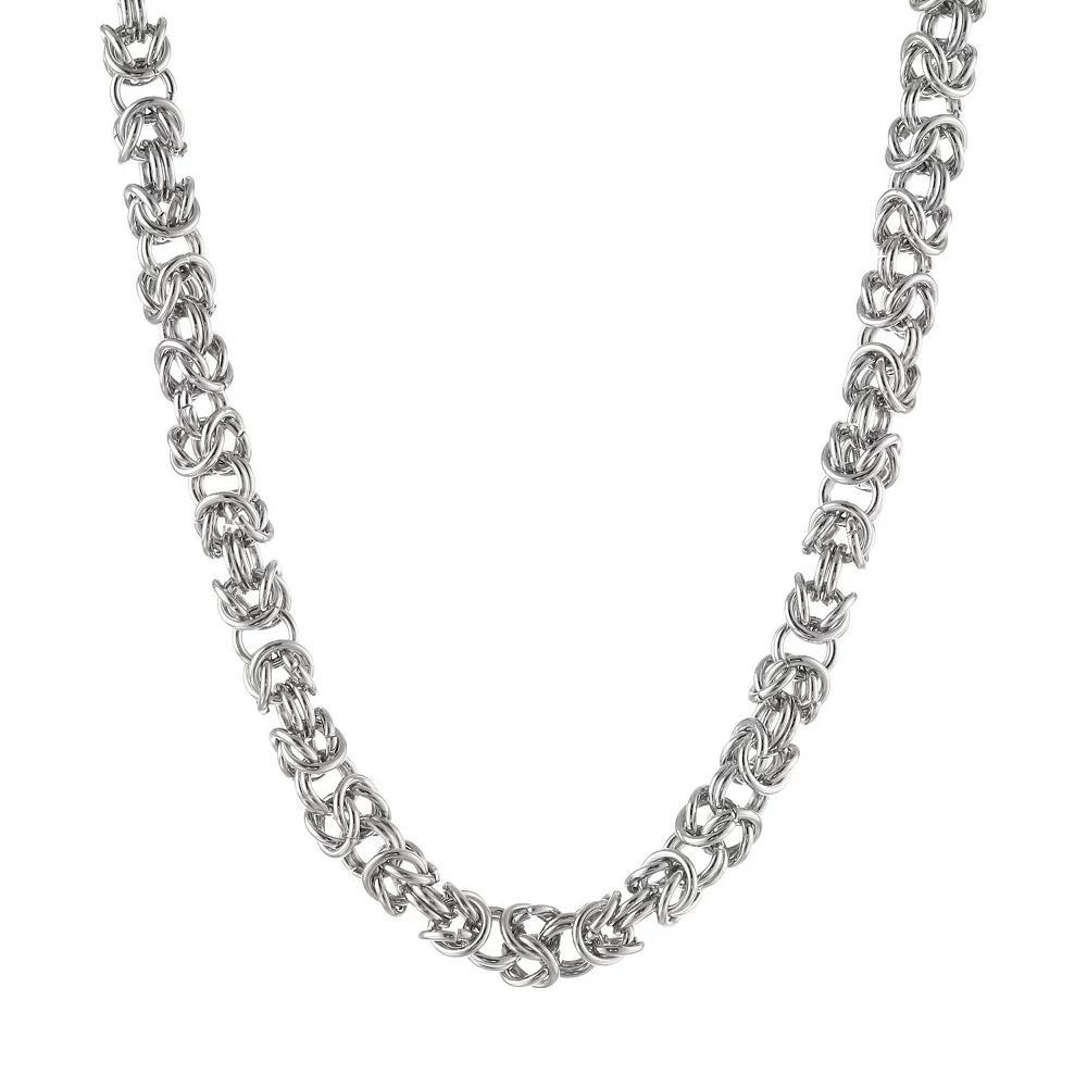 Men's LYNX Stainless Steel Byzantine Chain Necklace, Size: 24" Product Image