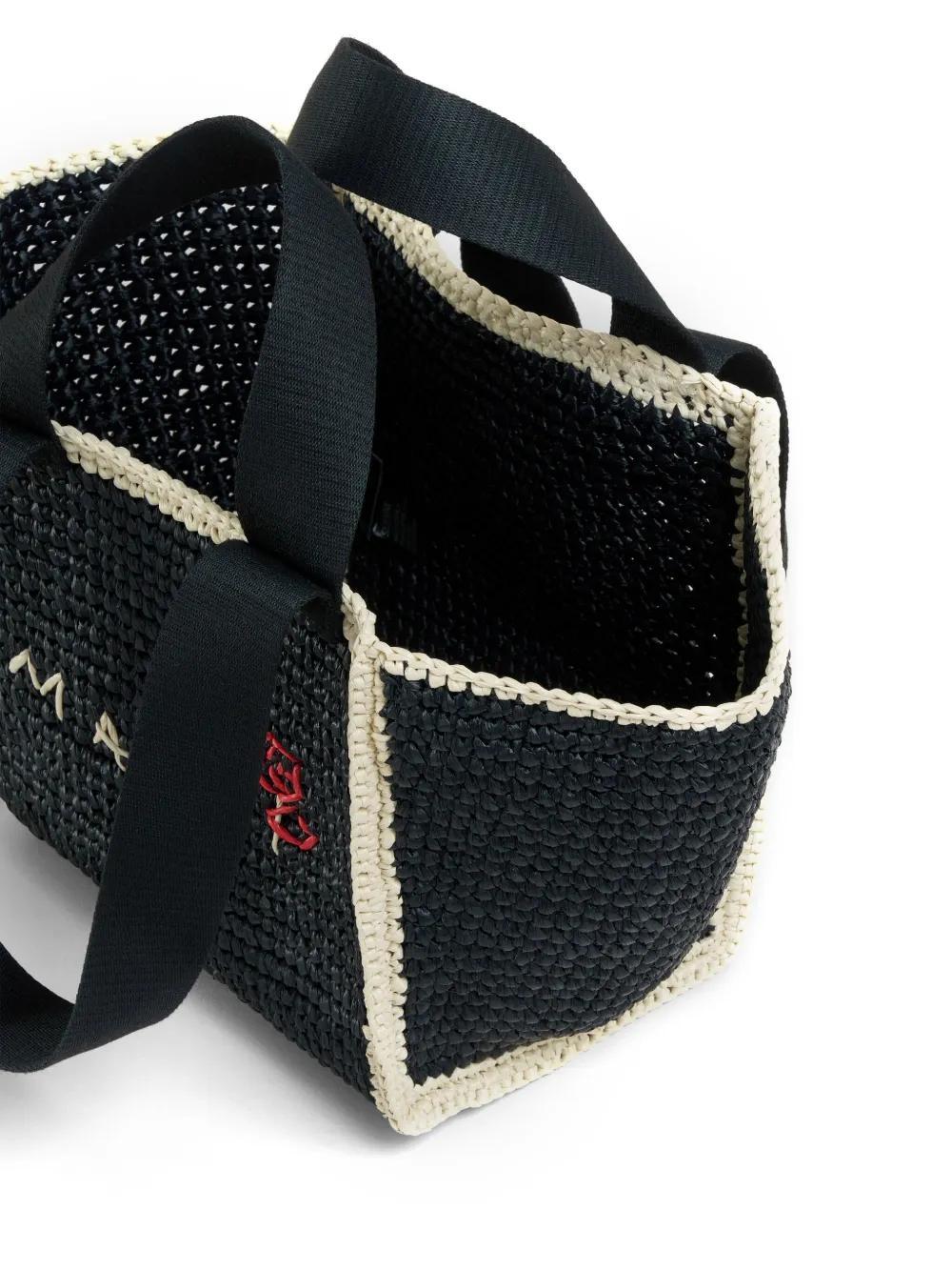 logo-embroidered woven tote bag Product Image