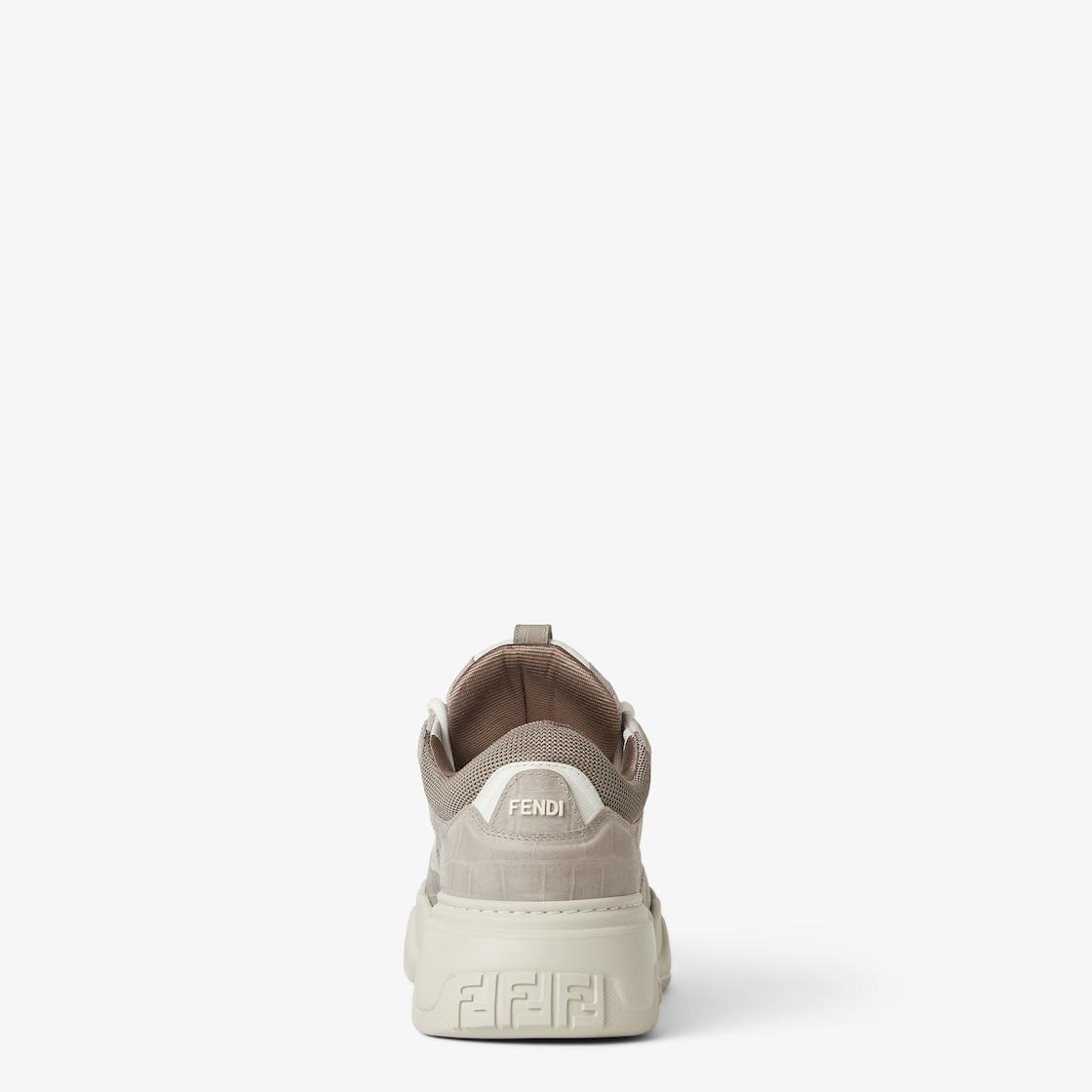 Fendi Force sneakers Gray leather low-tops Product Image
