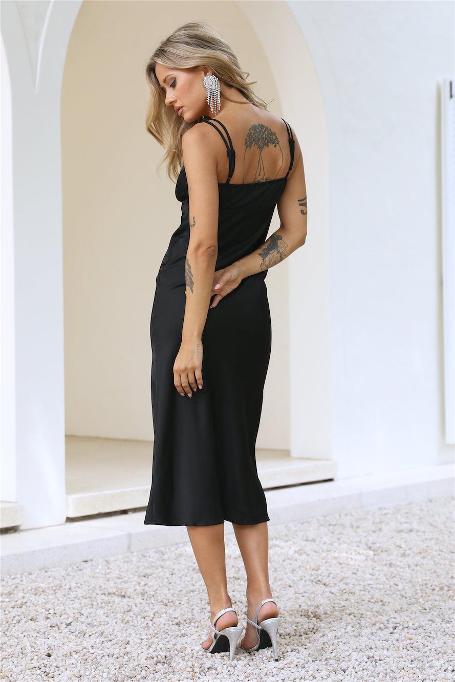Pretty Details Midi Dress Black Product Image