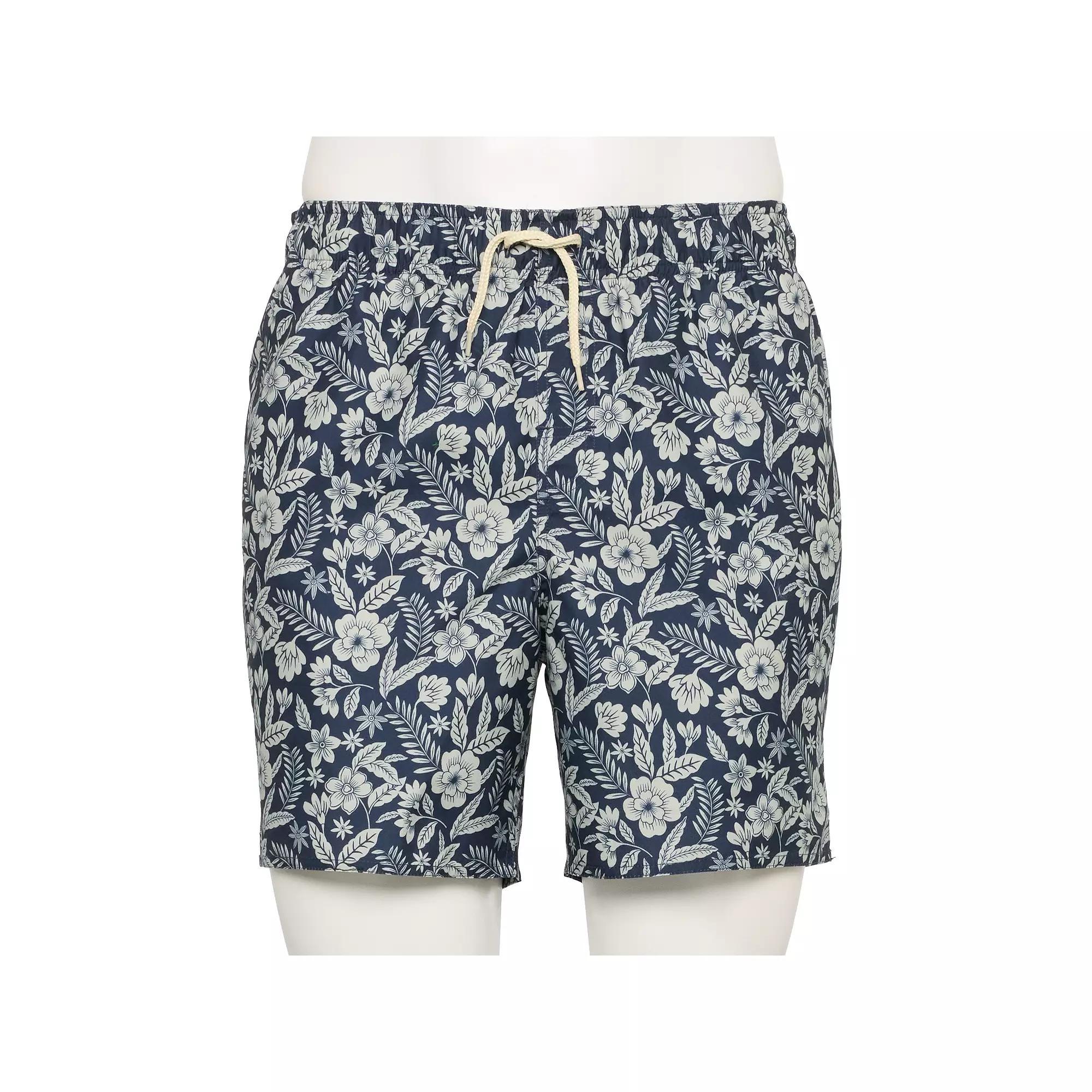 Men's Laguna Swim 6" Swim Trunks, Size: Small, Purple Vintage Floral Product Image