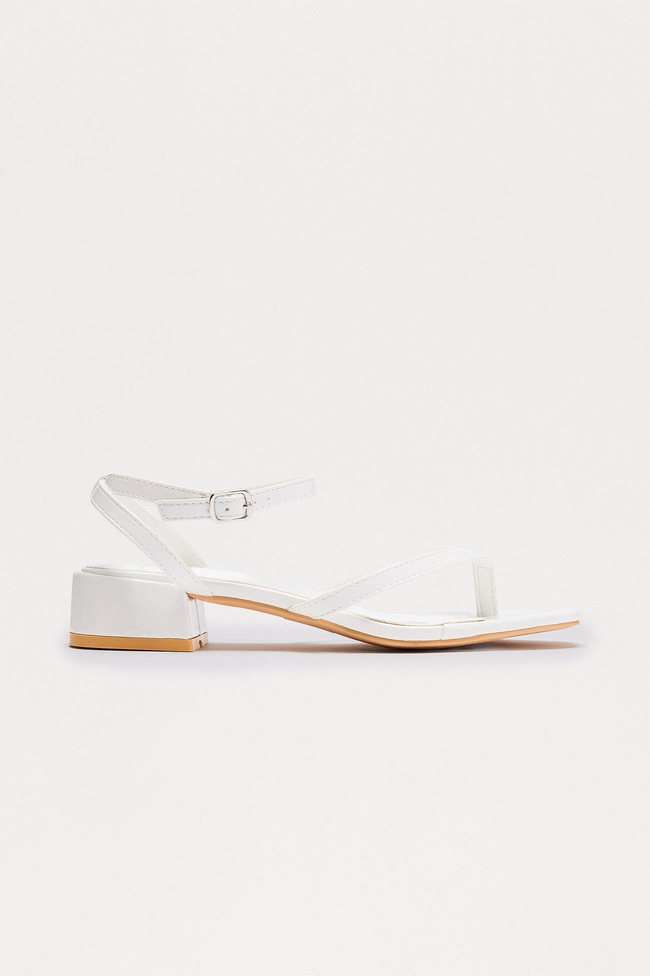 Lauretta Heeled Sandals - White Product Image