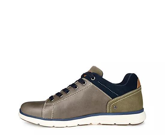 Territory Flint Men's Leather Sneakers, Size: 9, Gray Product Image
