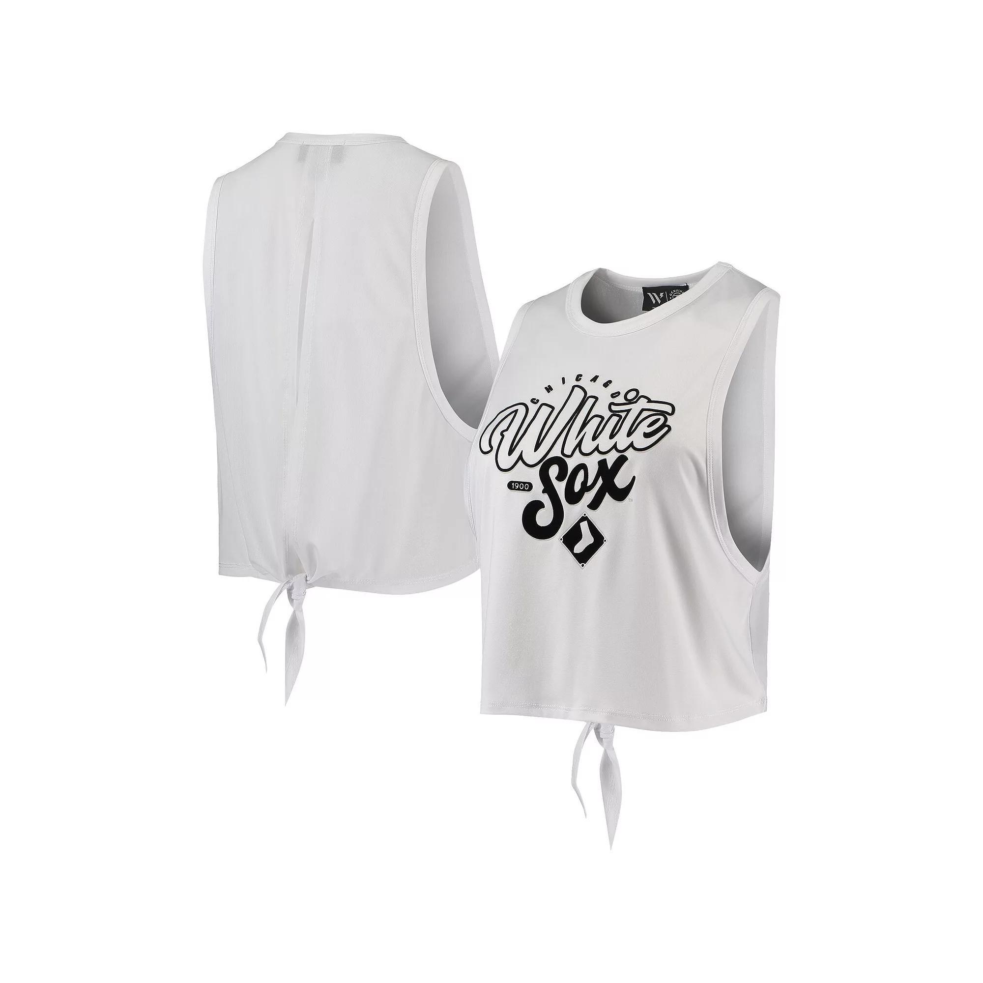 Women's The Wild Collective White Chicago White Sox Open Back Twist-Tie Tank Top, Size: XL Product Image
