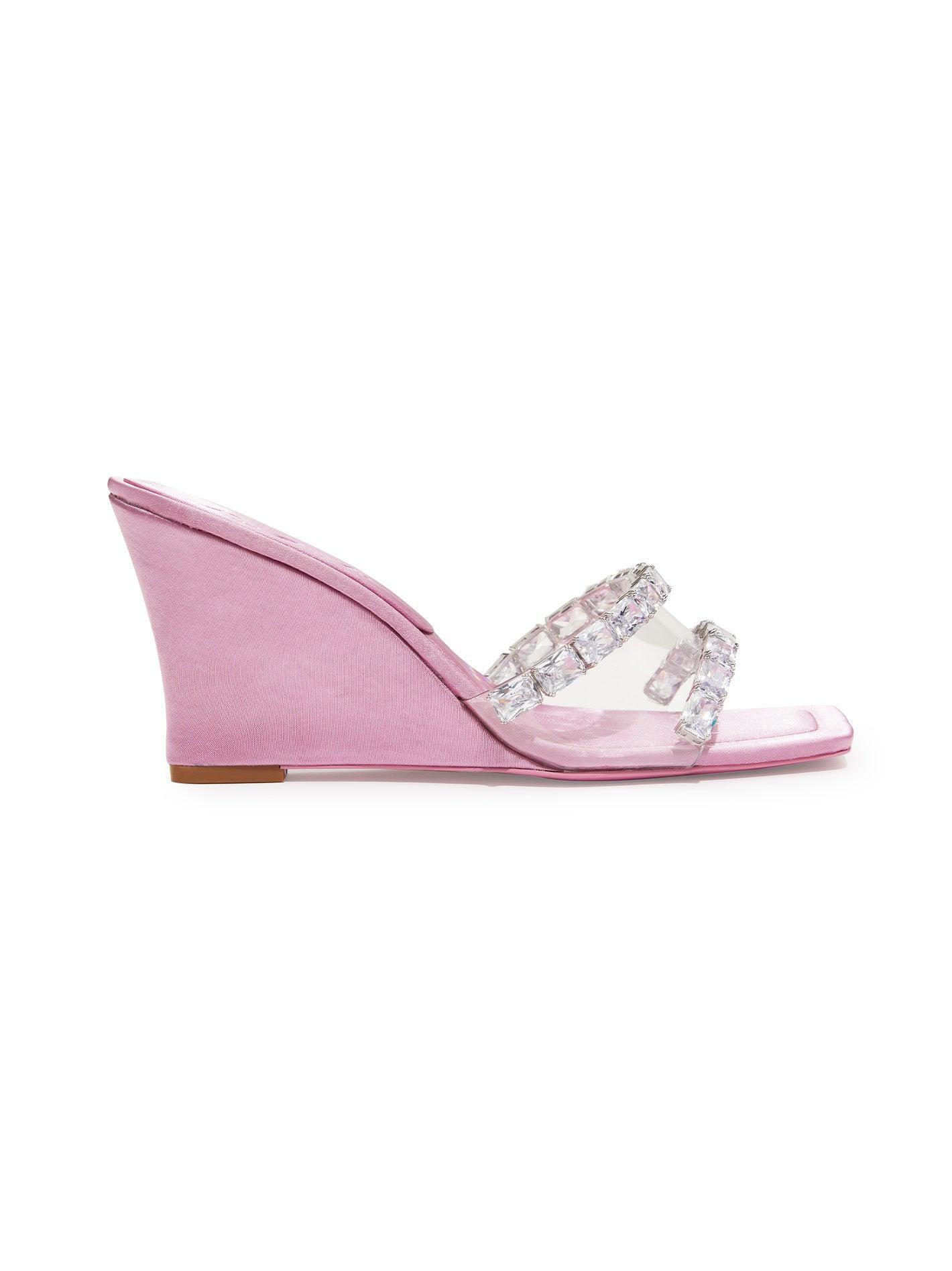 Cassandra Diamond Heels (Pink) (Final Sale) Product Image