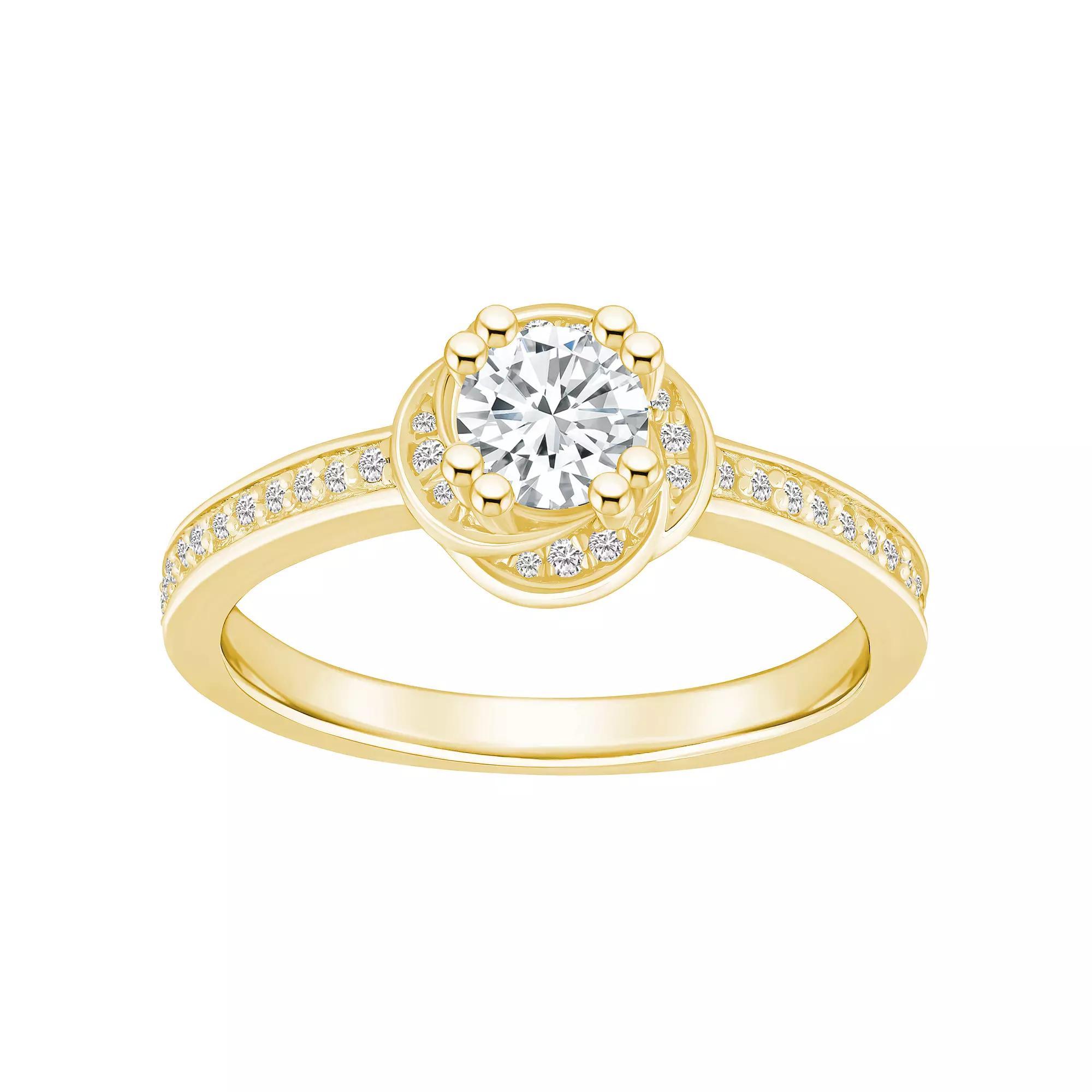 Alyson Layne 14k Gold 3/4 Carat T.W. Diamond Halo Rosette Engagement Ring, Women's, Size: 7.50 Product Image
