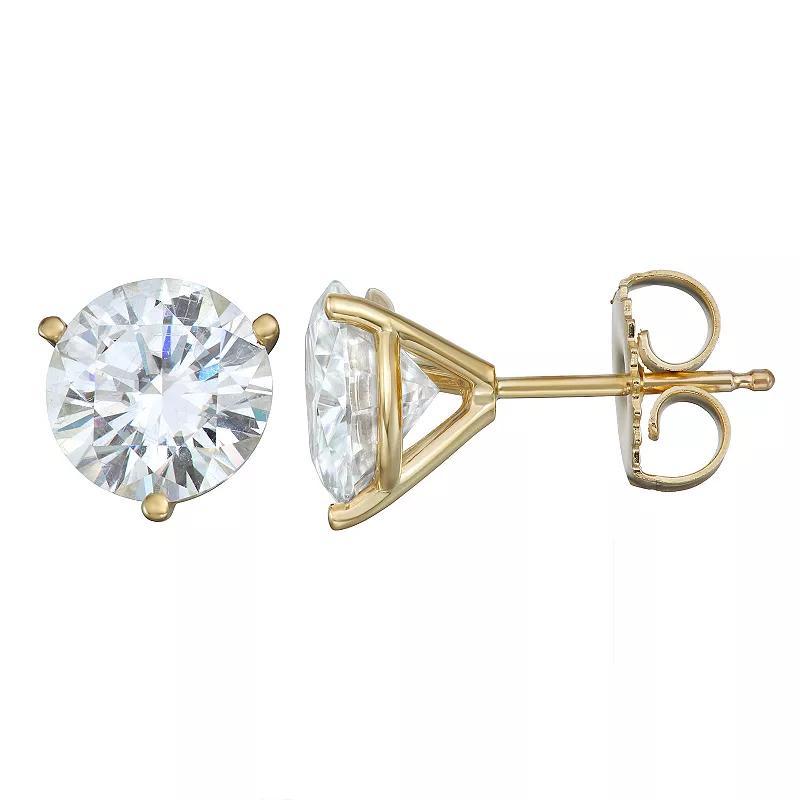 Charles & Colvard 14k White Gold 3 Carat T.W. Lab-Created Moissanite Stud Earrings, Women's Product Image