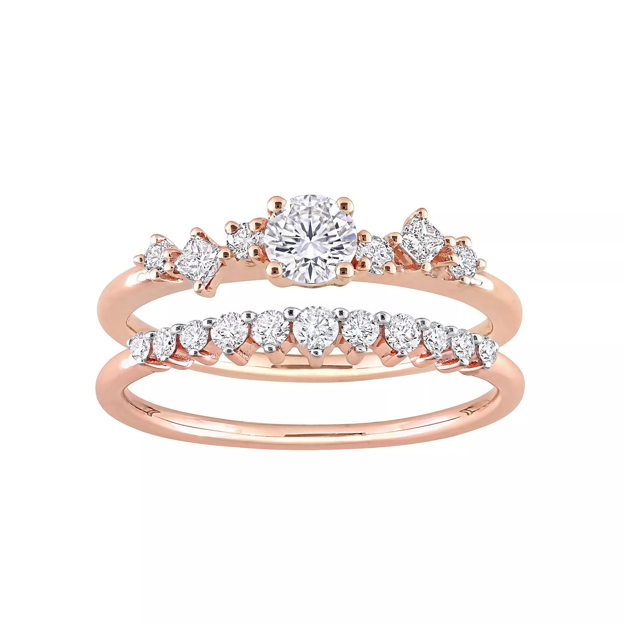 Stella Grace 14k Rose Gold 3/4 Carat T.W. Diamond Bridal Ring Set, Women's, Size: 9 Product Image