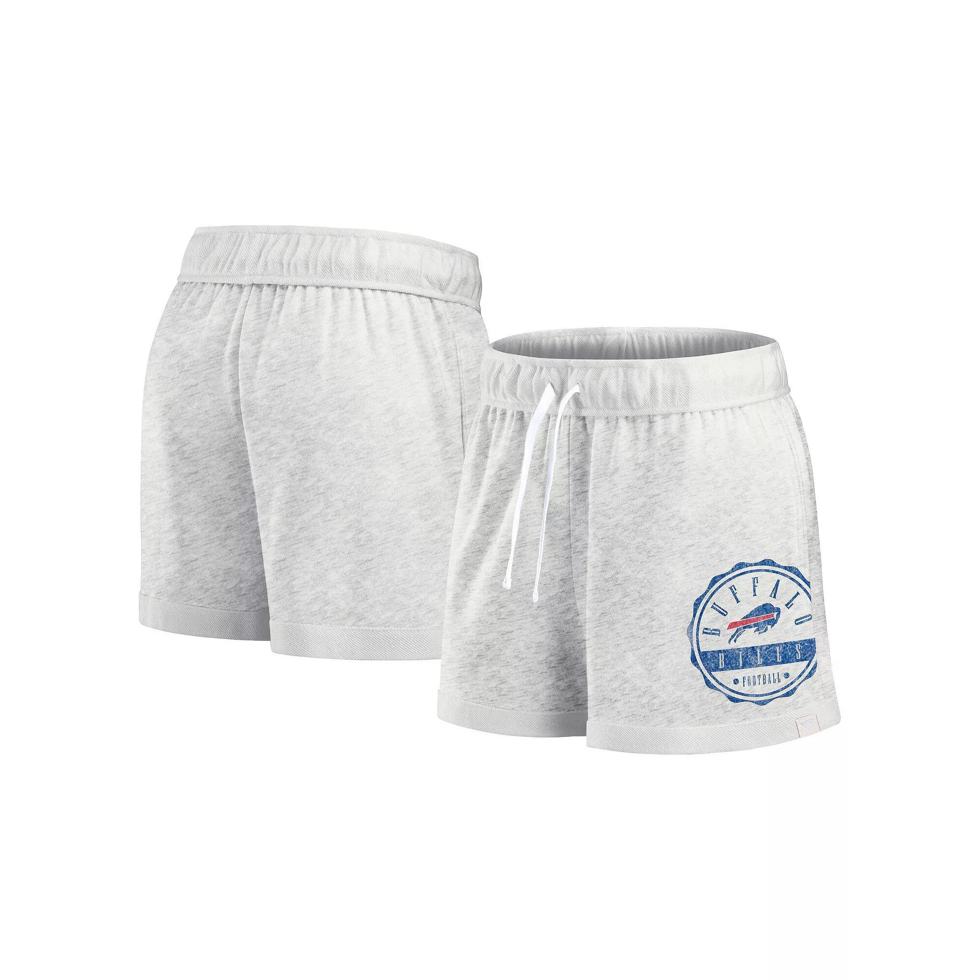 Womens Fanatics Oatmeal Buffalo Bills Vintage Badge Shorts Product Image