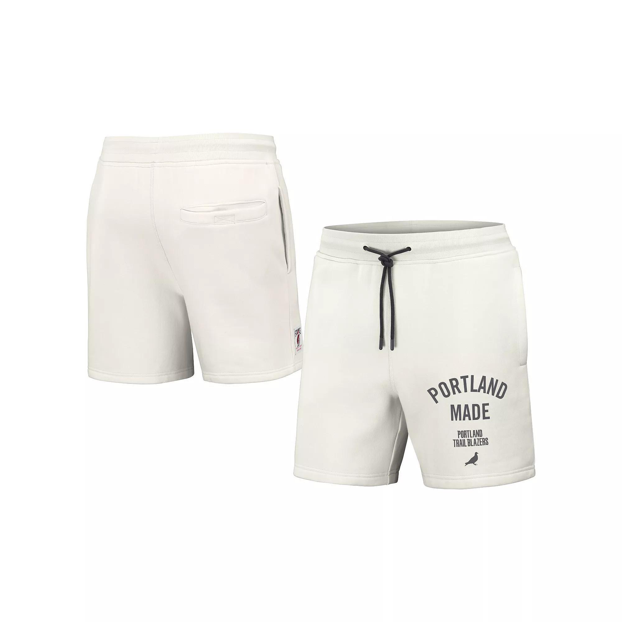 Men's NBA x Staple Cream Toronto Raptors Heavyweight Fleece Shorts, Size: Medium, Rpt Beige Product Image