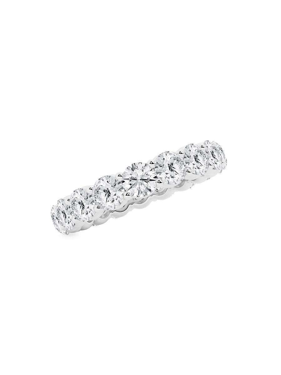 Womens 14K White Gold & Shared-Prong Natural Diamond Eternity Band/1.00-5.00 TCW Product Image