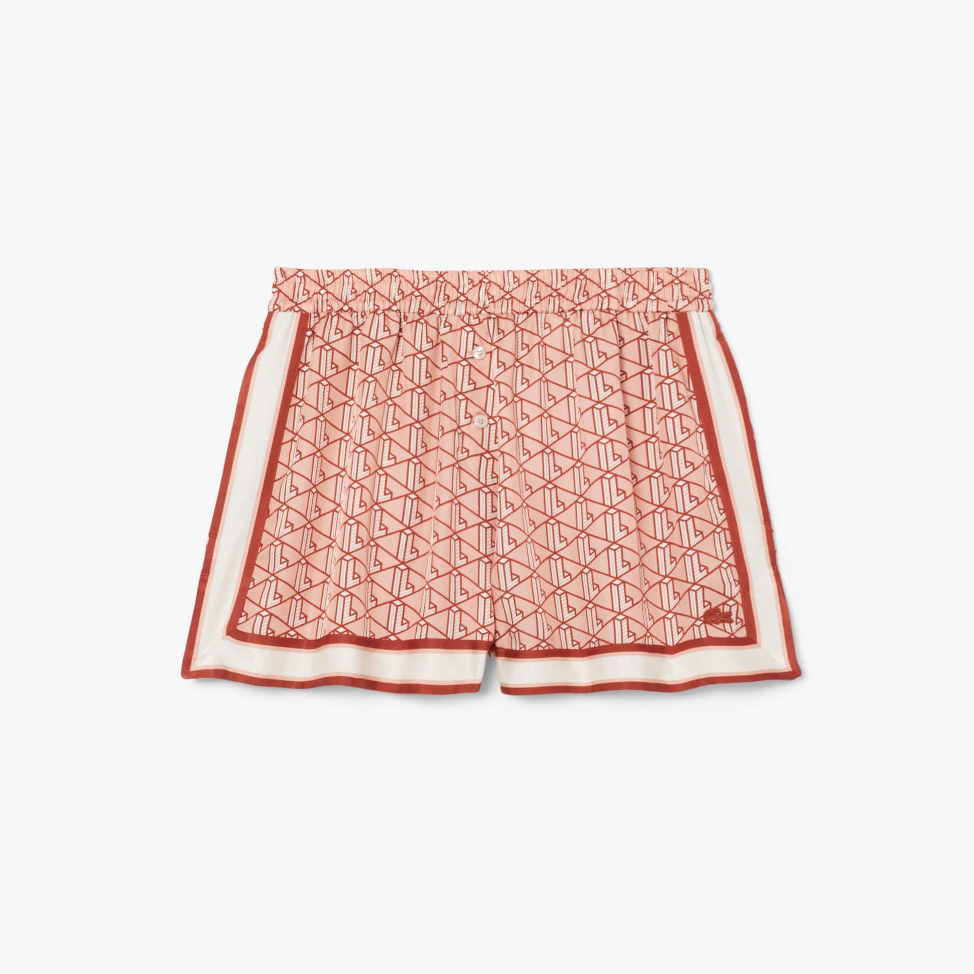 Fluid Monogram Print Shorts Product Image