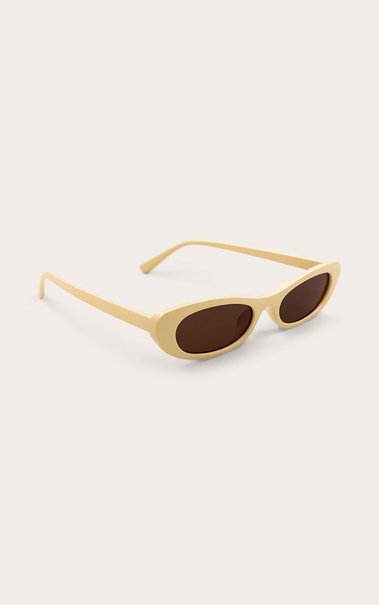Butter Yellow Smooth Cat Eye Sunglasses Product Image
