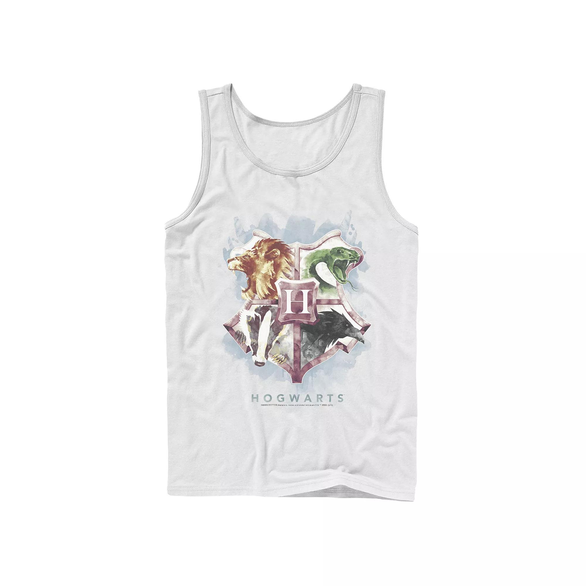 Mens Harry Potter Hogwarts Crest Watercolor Tank Top Product Image