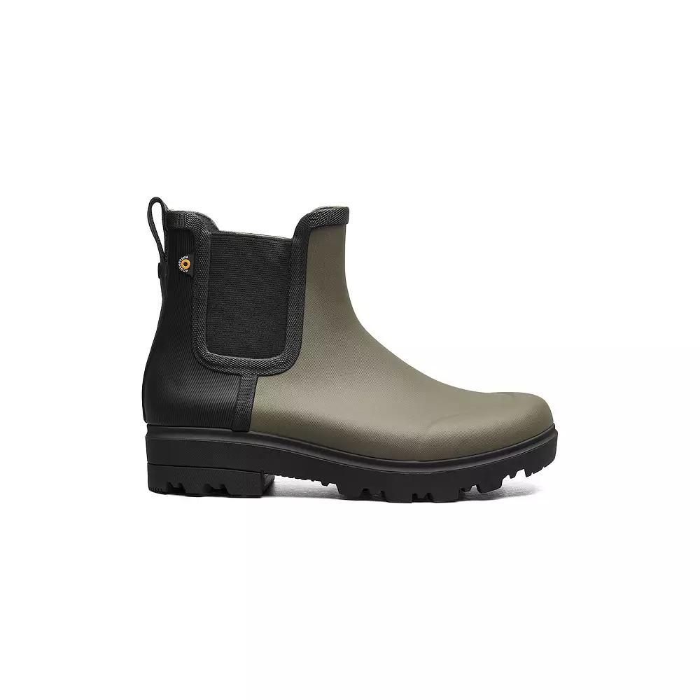 Bogs Holly Womens Chelsea Rain Boots Green Product Image