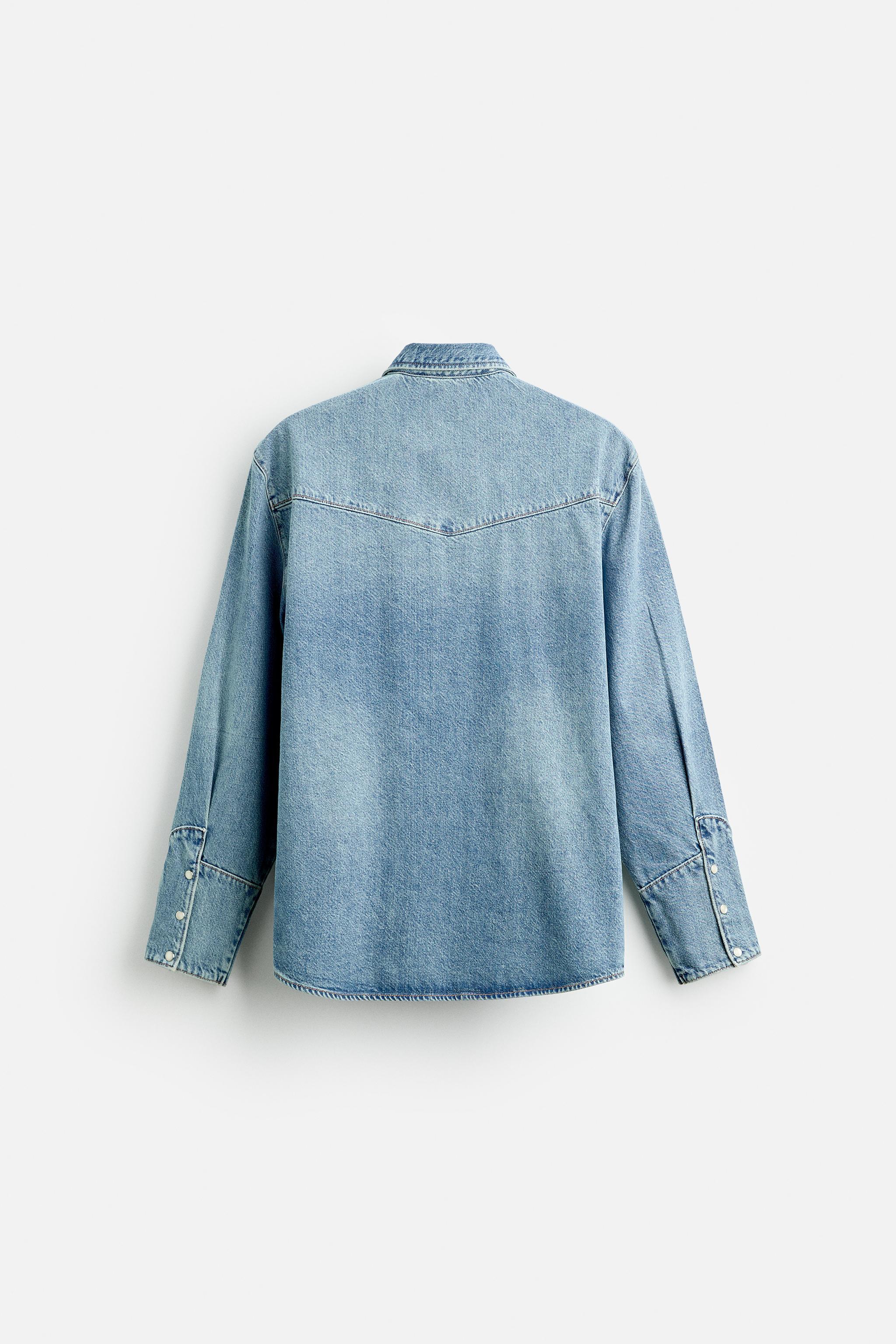 DENIM SHIRT WITH POCKETS Product Image