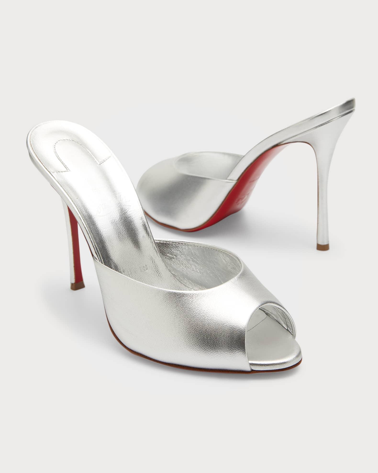 Me Dolly Metallic Red Sole Slide Sandals Product Image
