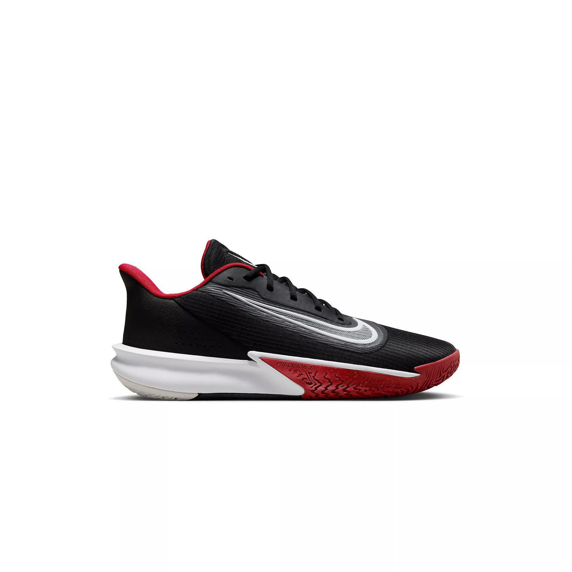 Nike Precision 7 Red White Black Men's Basketball Shoes, Size: 10.5, Black White Red Product Image
