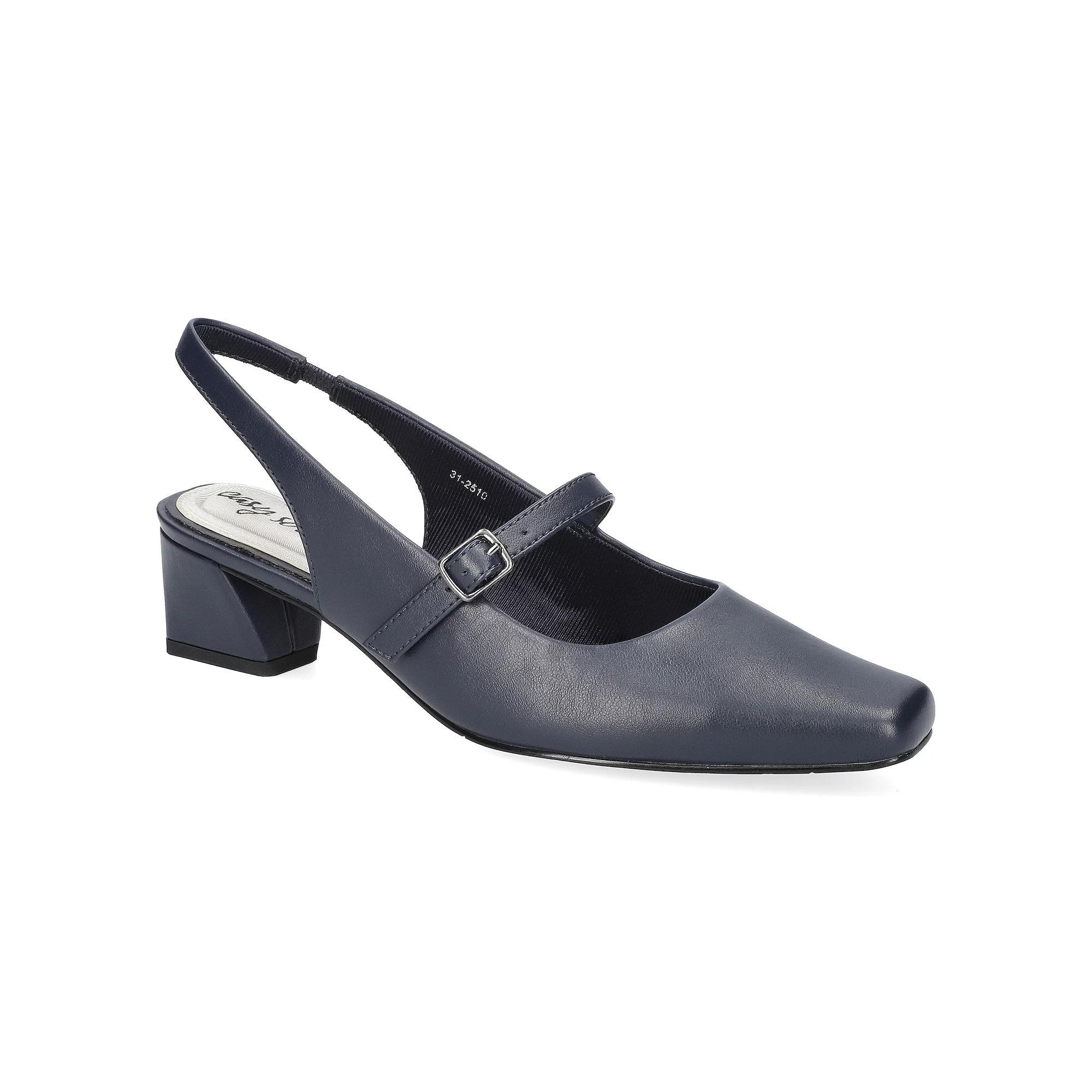 Easy Street Women's Cameo Square Toe Slingback Pumps, Size: 6.5 XW, Blue Product Image