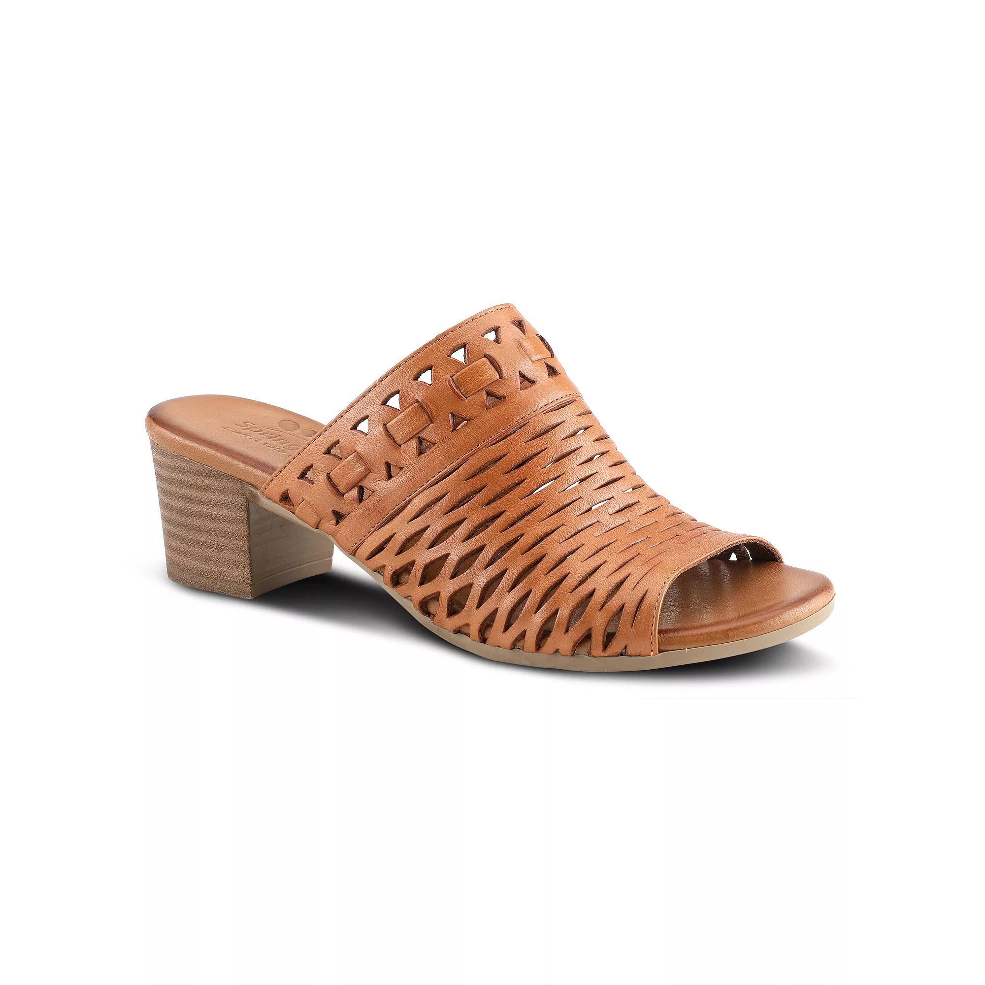 Spring Step Anika Women's Leather Slide Sandals, Size: 36, Camel Product Image