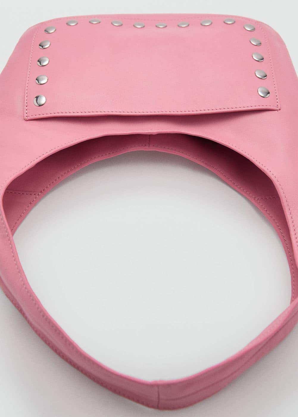 Stud leather bag - Women | MANGO USA Product Image