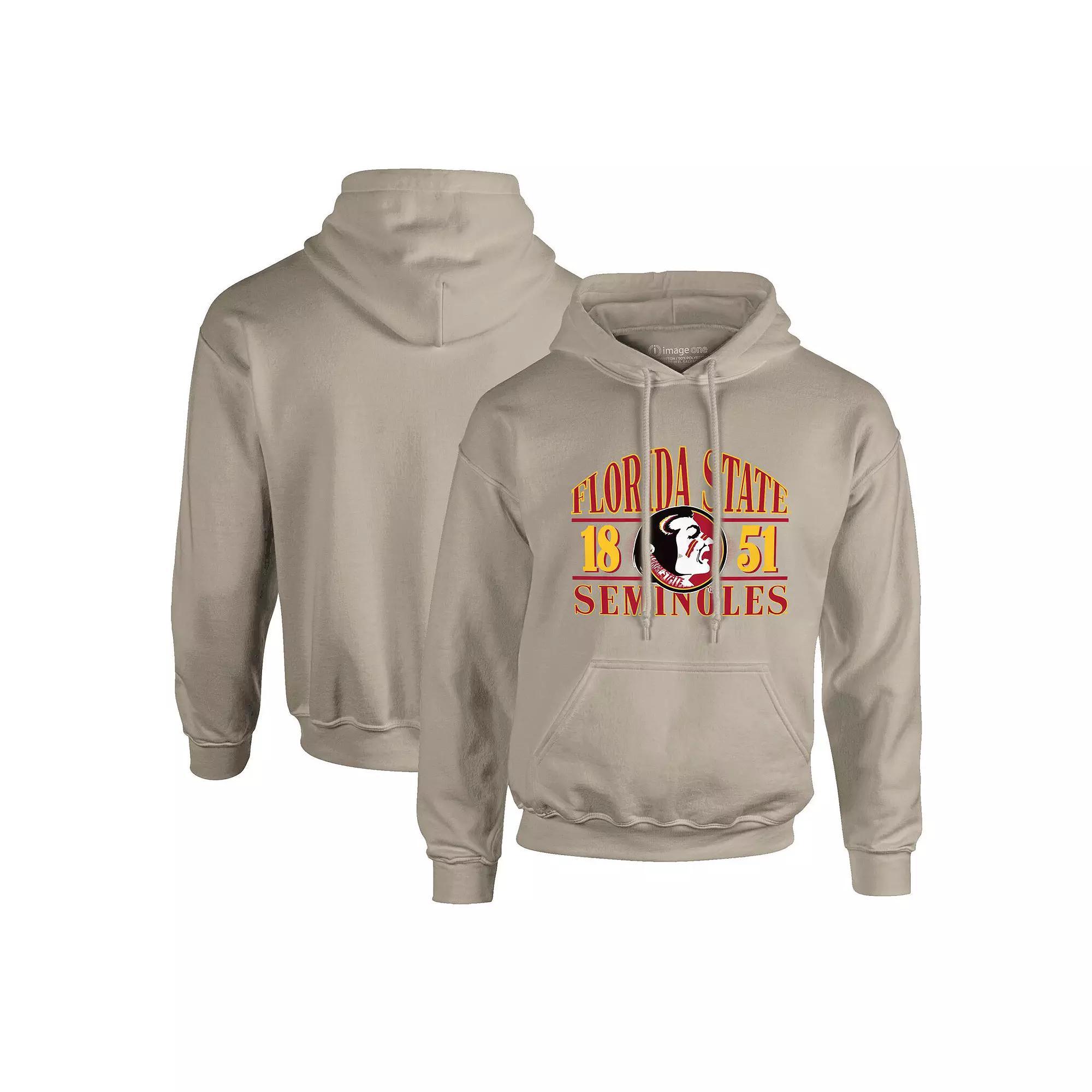 Men's  Tan Florida State Seminoles Upper Arch Letters Pullover Hoodie, Size: Large, Team Product Image