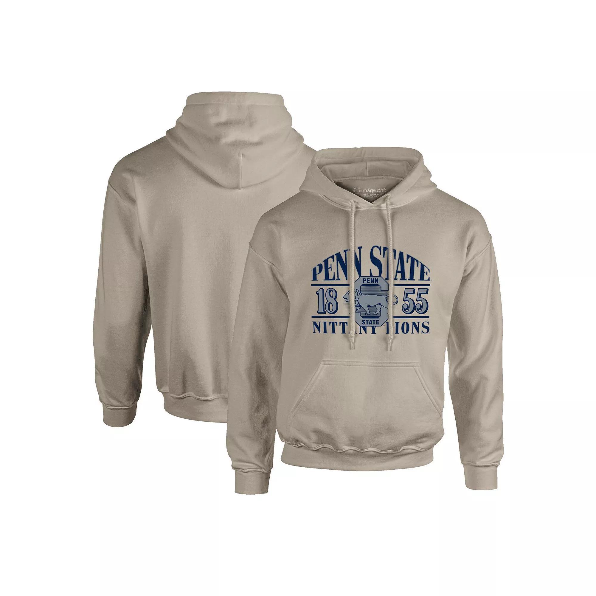 Men's  Tan Penn State Nittany Lions Upper Arch Letters Pullover Hoodie, Size: 3XL, Team Product Image