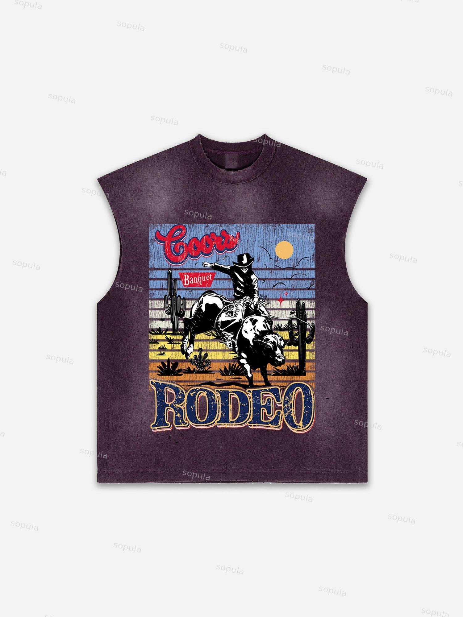 Men's Washed Richer Than My Opps Vintage Abstract Man Graphic Tank Top Product Image