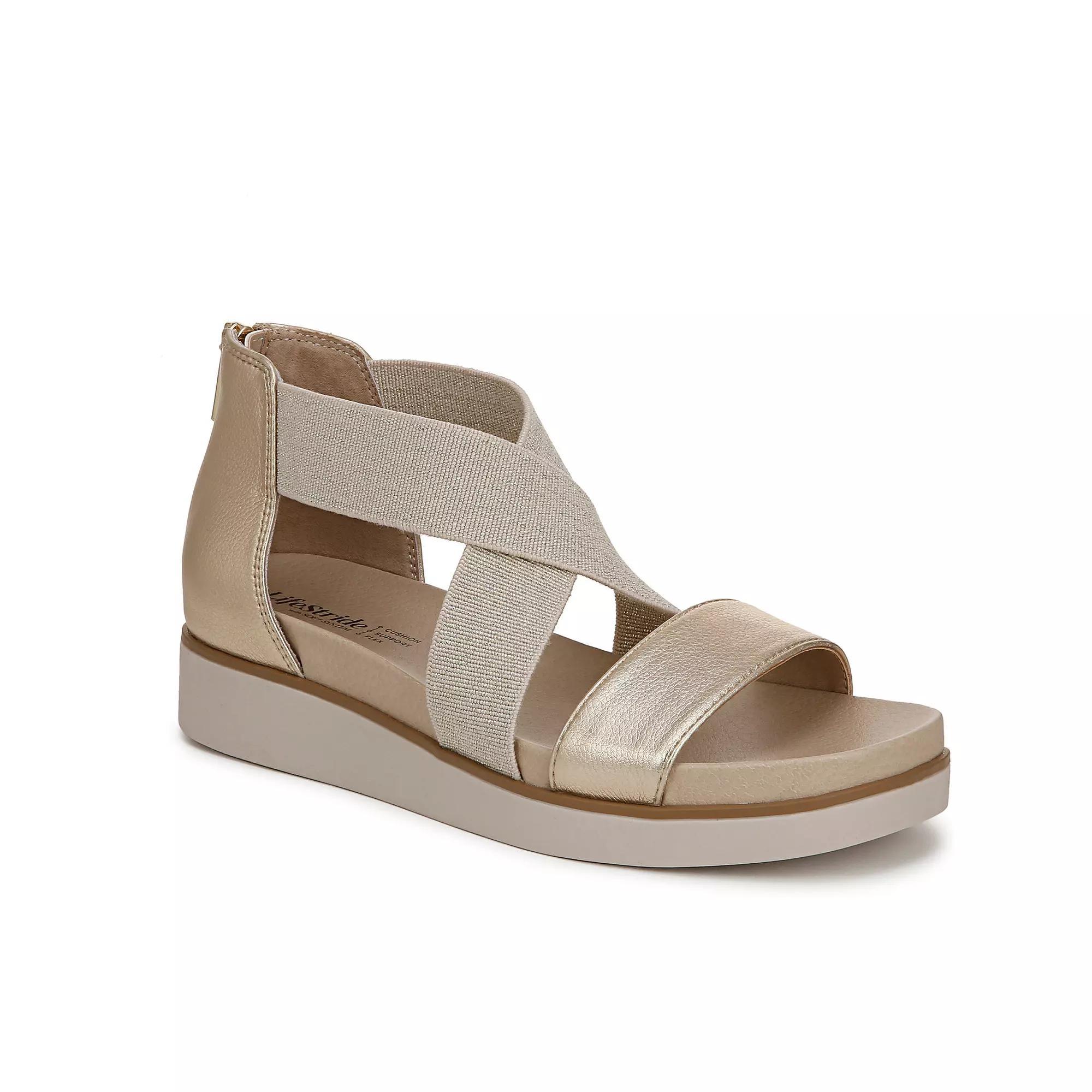 LifeStride Giselle Women's Strappy Platform Sandals, Size: 11, Gold Product Image