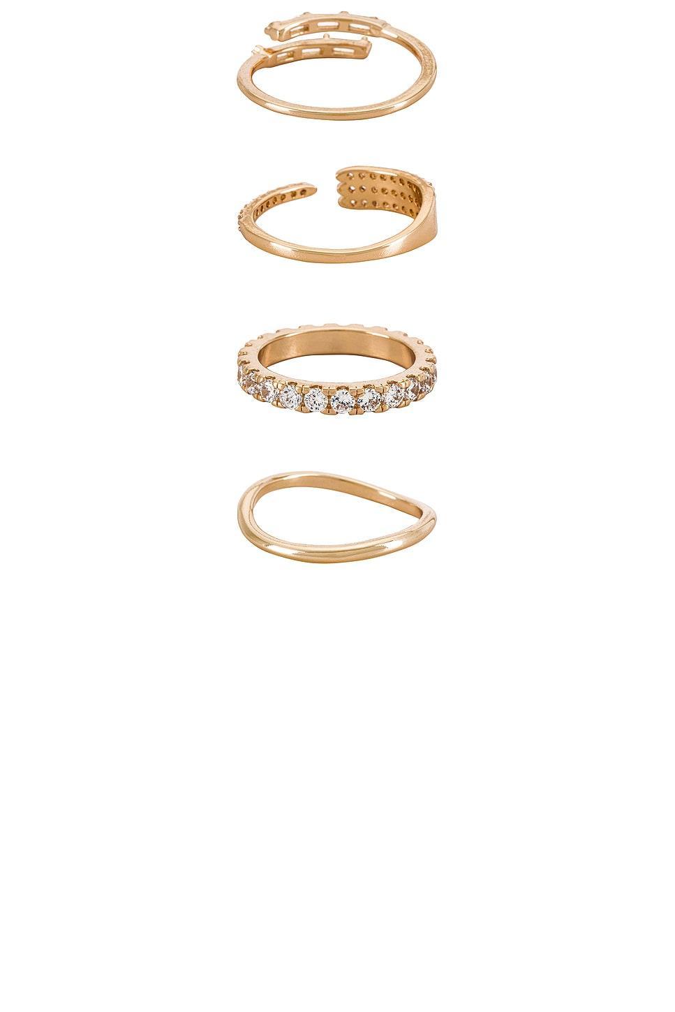 Crystal Embellished Ring Set Ettika Product Image