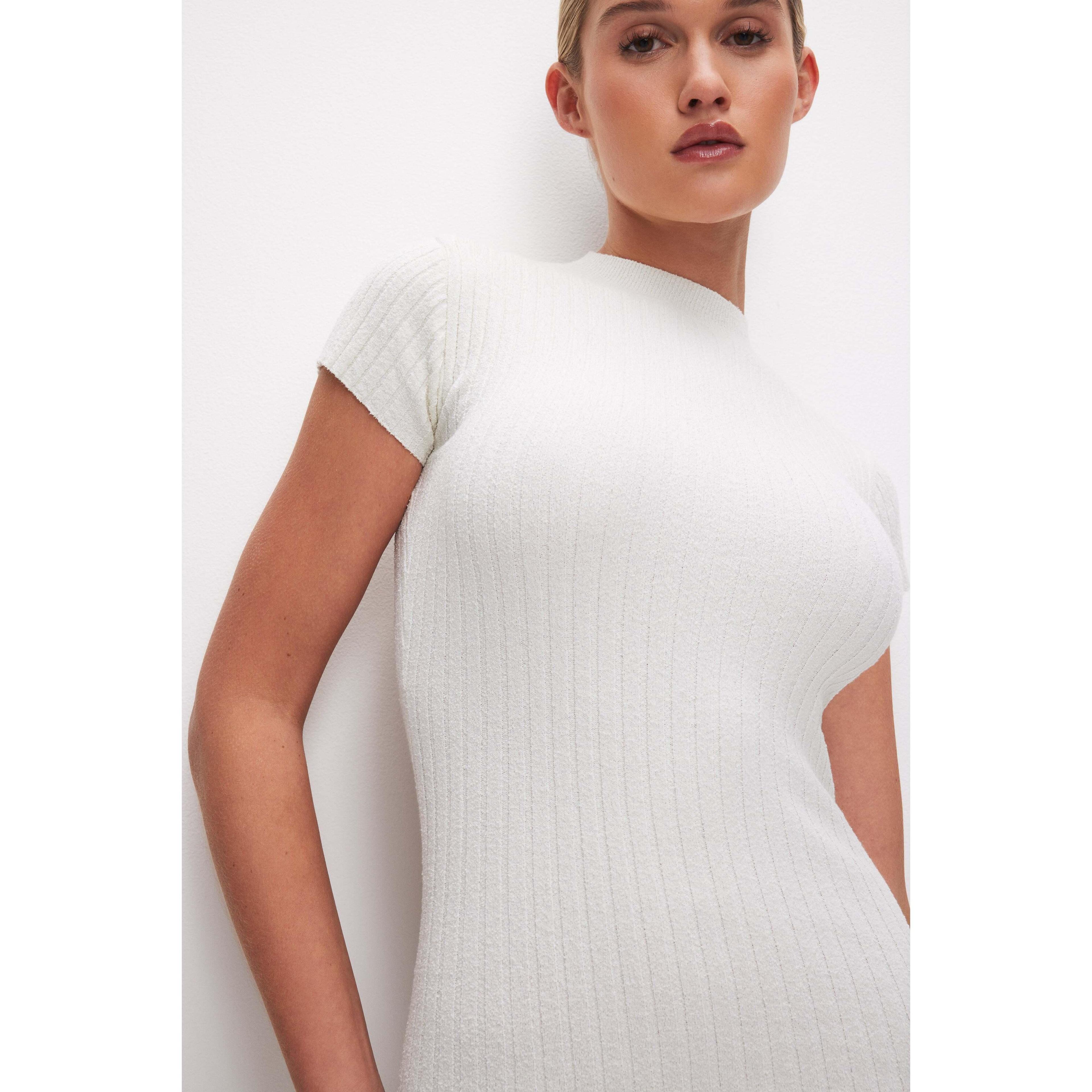Womens Terry Rib-Knit Body-Con Dress Product Image