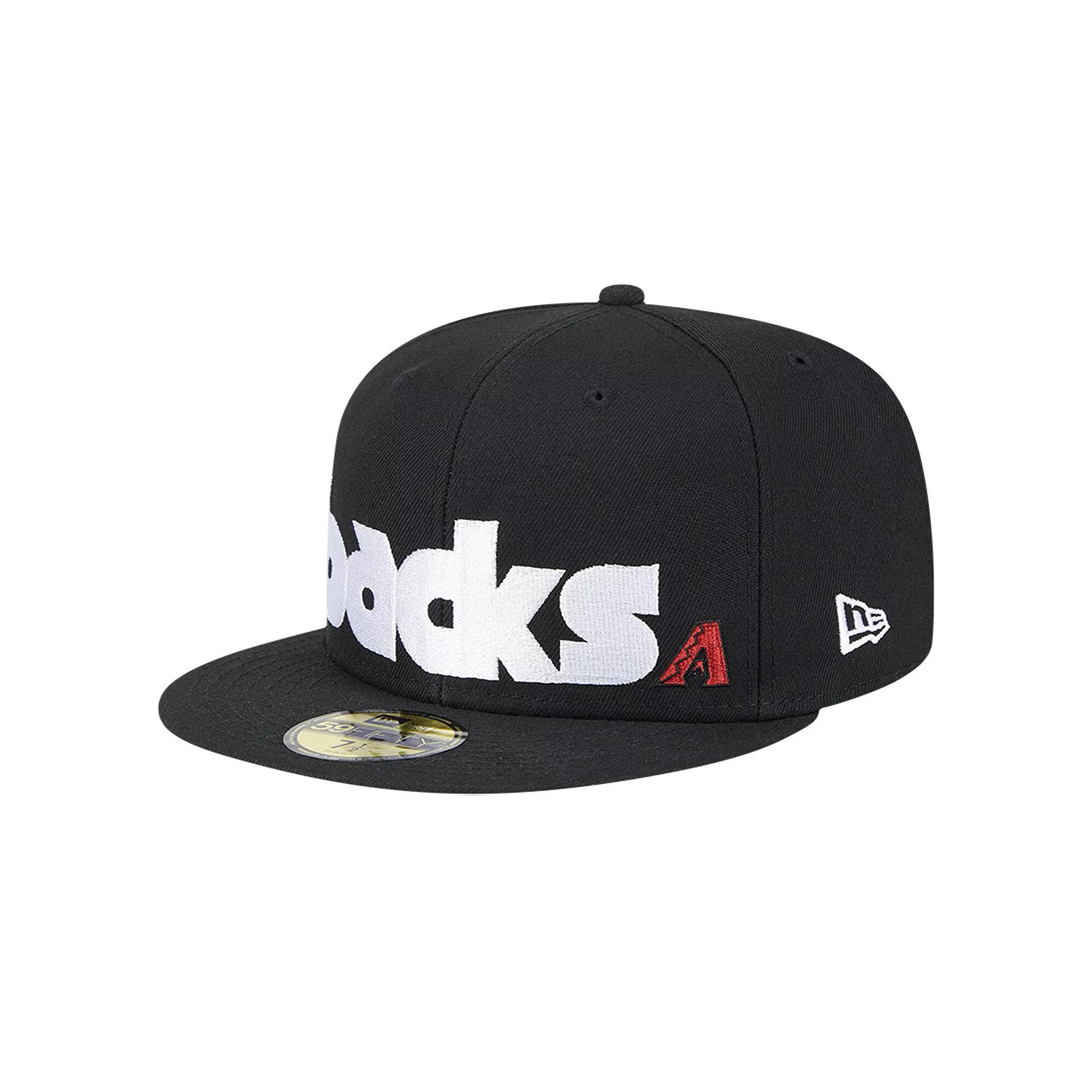 Men's New Era Black Arizona Diamondbacks Checkered Undervisor 59FIFTY Fitted Hat, Size: 7 1/8 Product Image