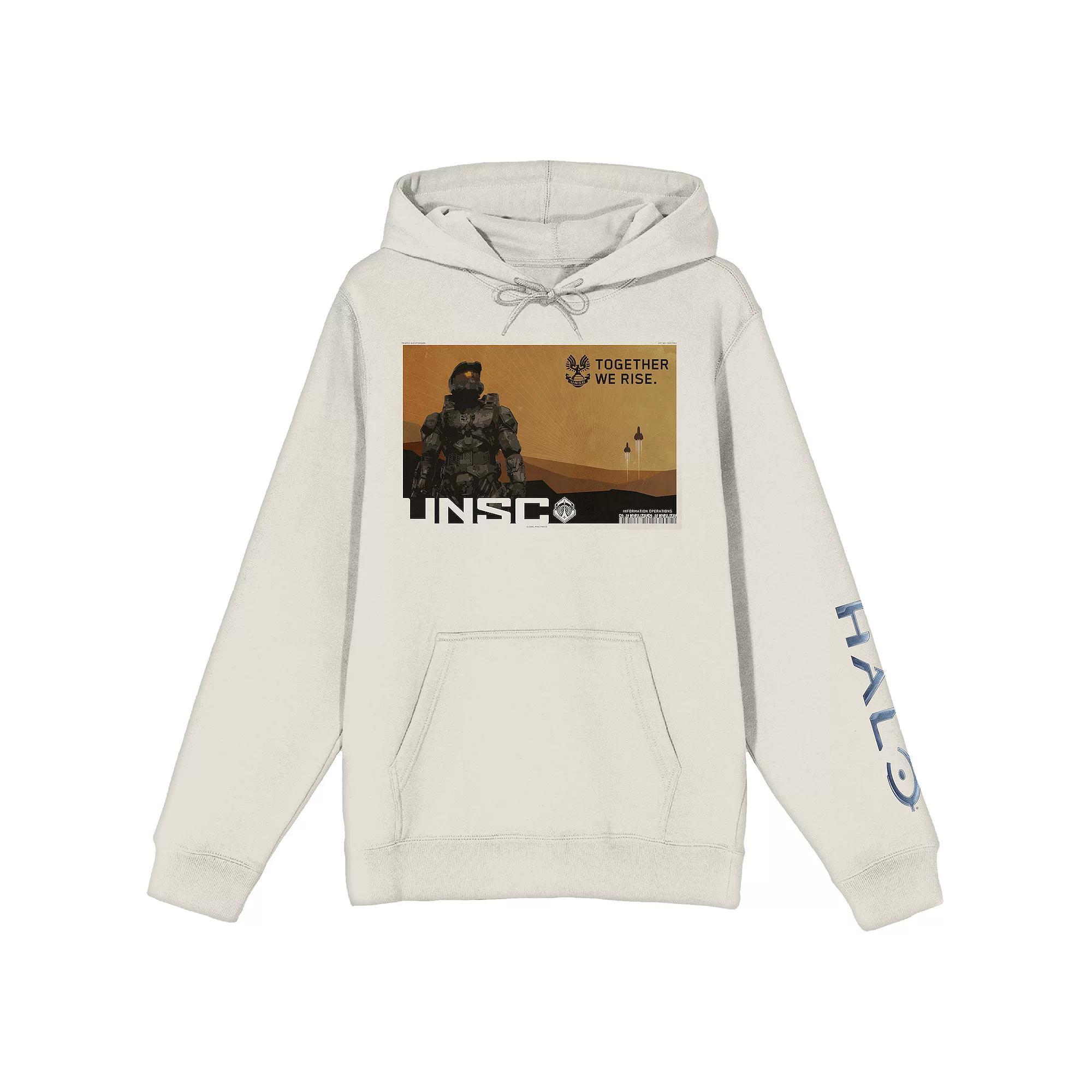 Men's Halo Together We Rise Graphic Hoodie, Size: Small, Off White Product Image
