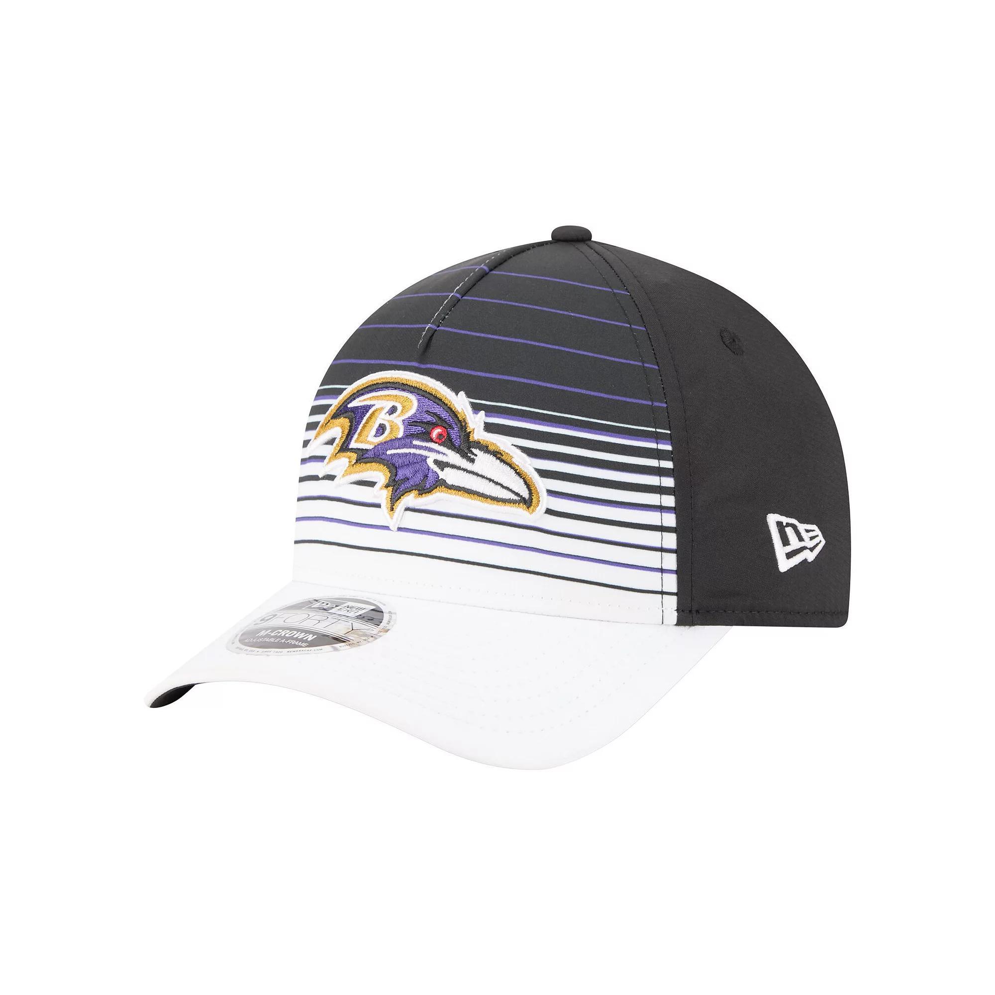 Men's New Era  White/Black Baltimore Ravens Adventure Gradient 9FORTY M-Crown A-Frame Adjustable Hat Product Image