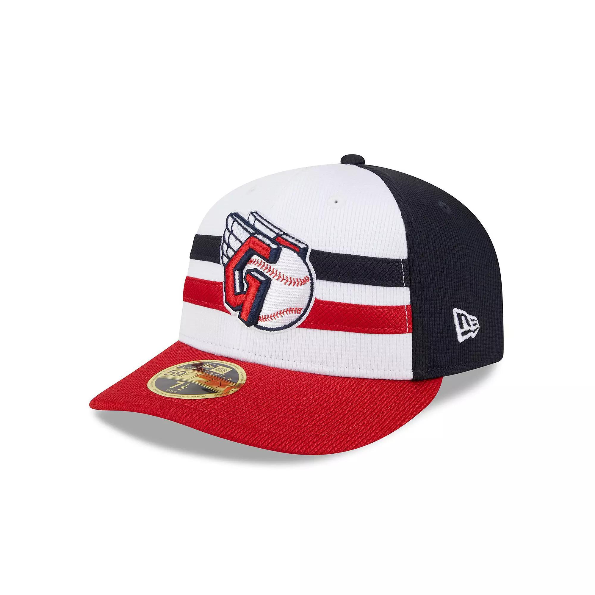 Men's New Era  White Cleveland Guardians 2024 Batting Practice Low Profile 59FIFTY Fitted Hat, Size: 7 5/8, Grd White Product Image