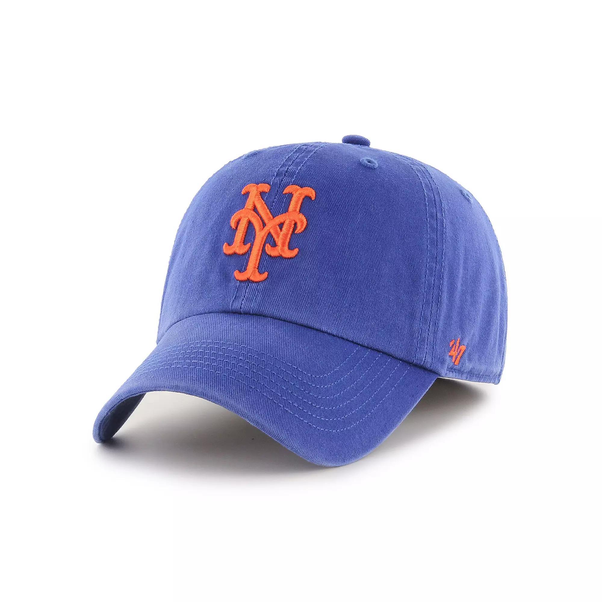 Men's '47 Royal New York Mets Franchise Logo Fitted Hat, Size: Medium, Blue Product Image