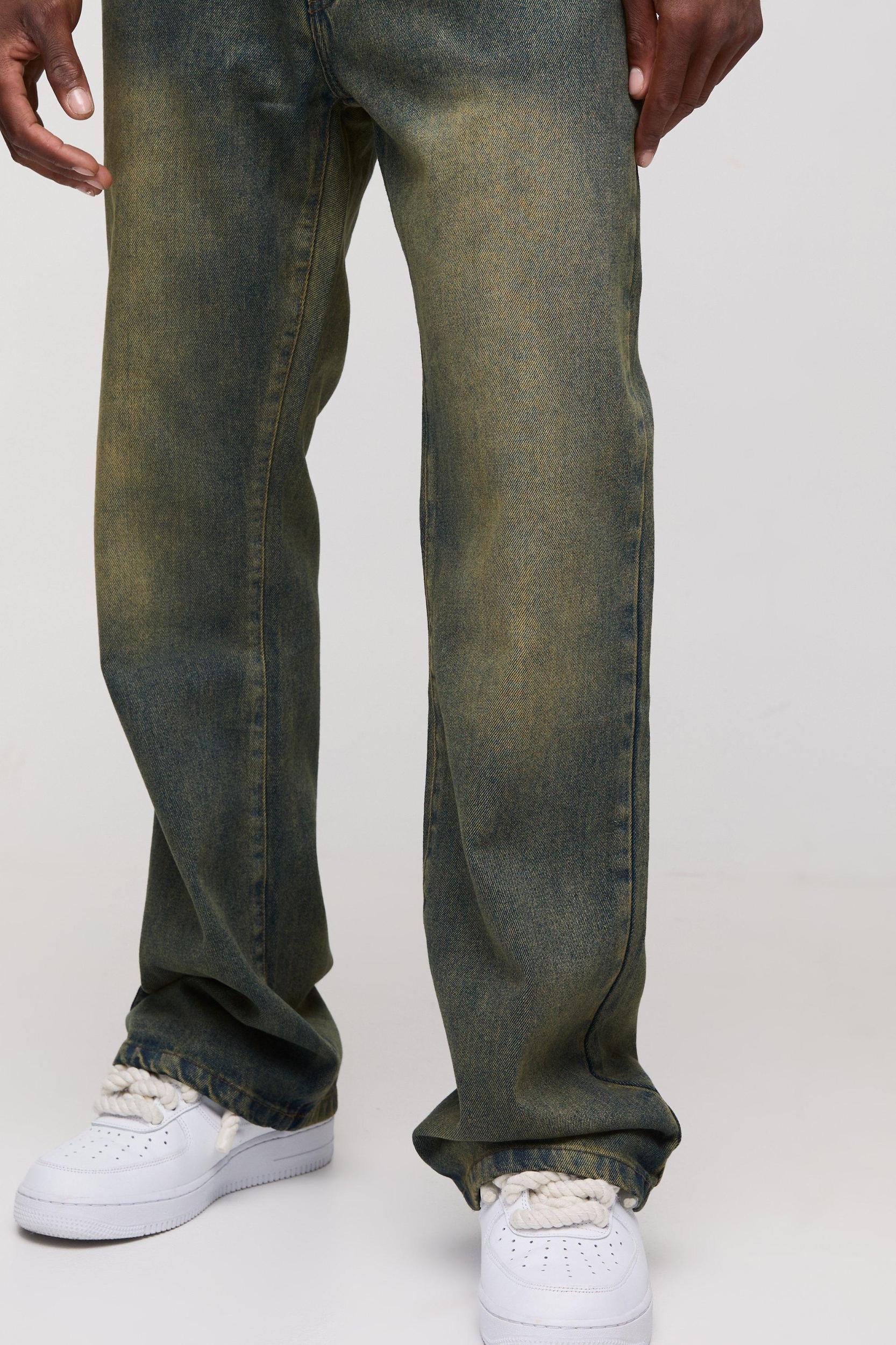 Relaxed Flared Vintage Tinted Jeans | boohooMAN USA Product Image