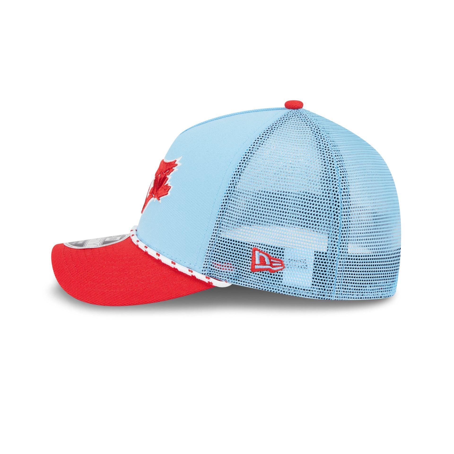 Toronto Blue Jays Independence Day 2025 9FORTY M-Crown A-Frame Trucker Hat Male Product Image