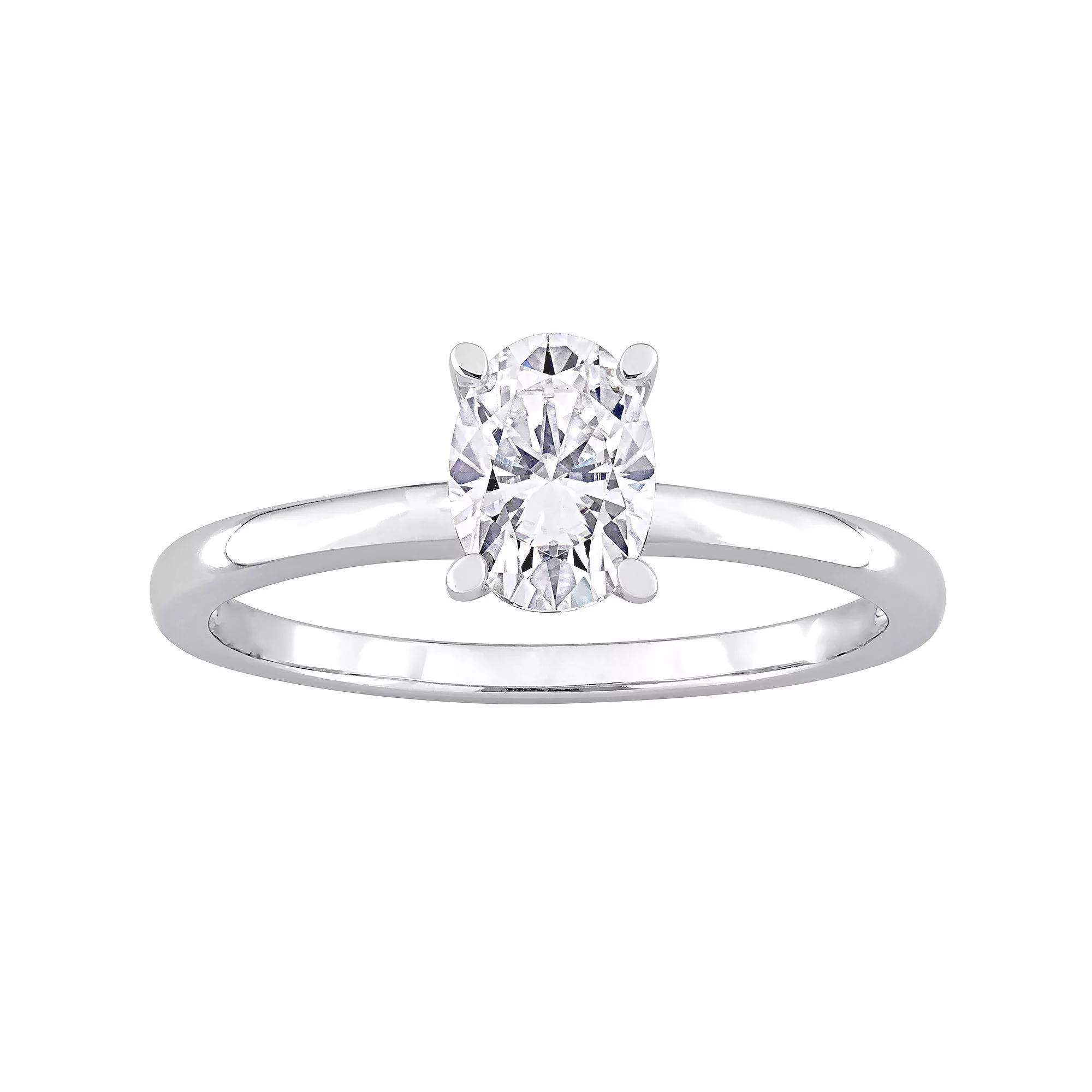 Stella Grace Sterling Silver Lab-Created Moissanite Solitaire Ring, Women's, Size: 6 Product Image