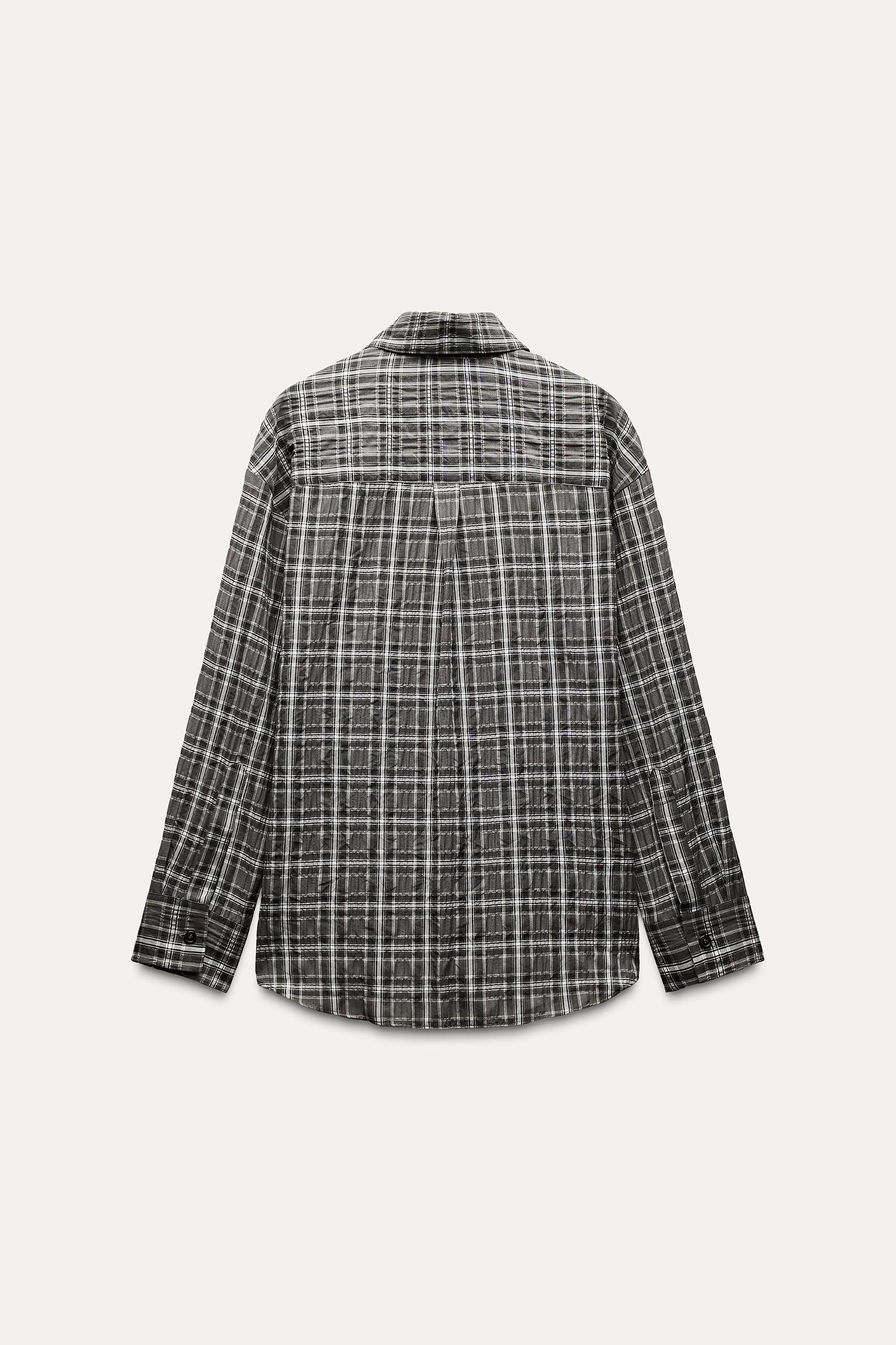 OVERSIZED CHECKERED SHIRT ZW COLLECTION Product Image