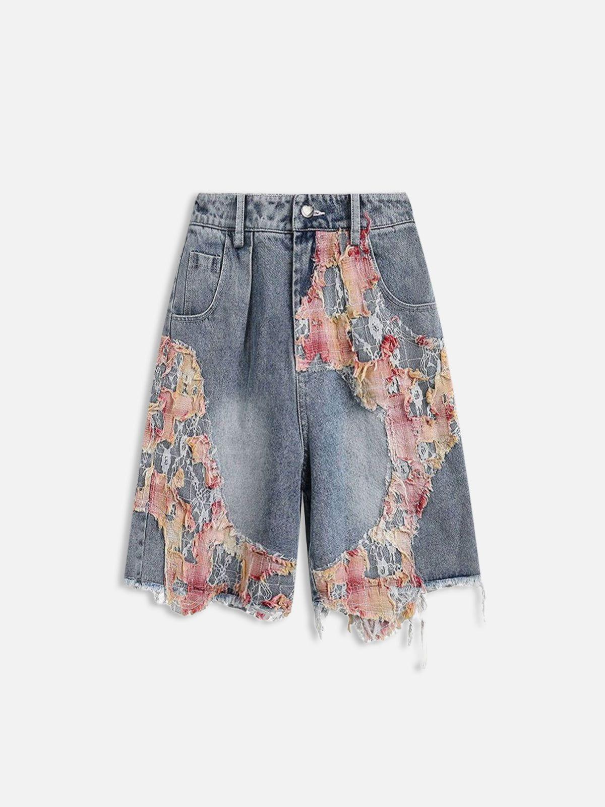 Aelfric Eden Heavy Craftsmanship Lace Jorts Product Image
