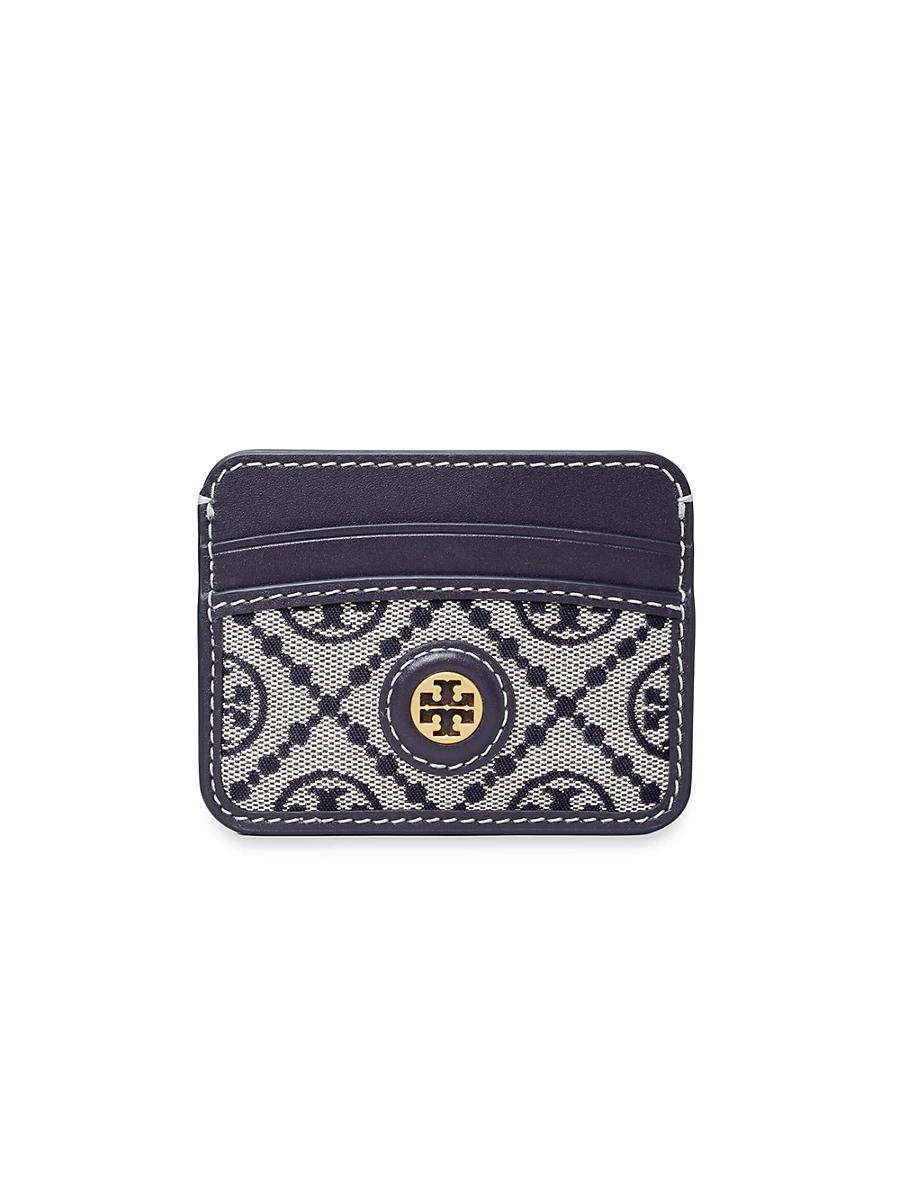 Womens T Monogram Jacquard Card Case Product Image